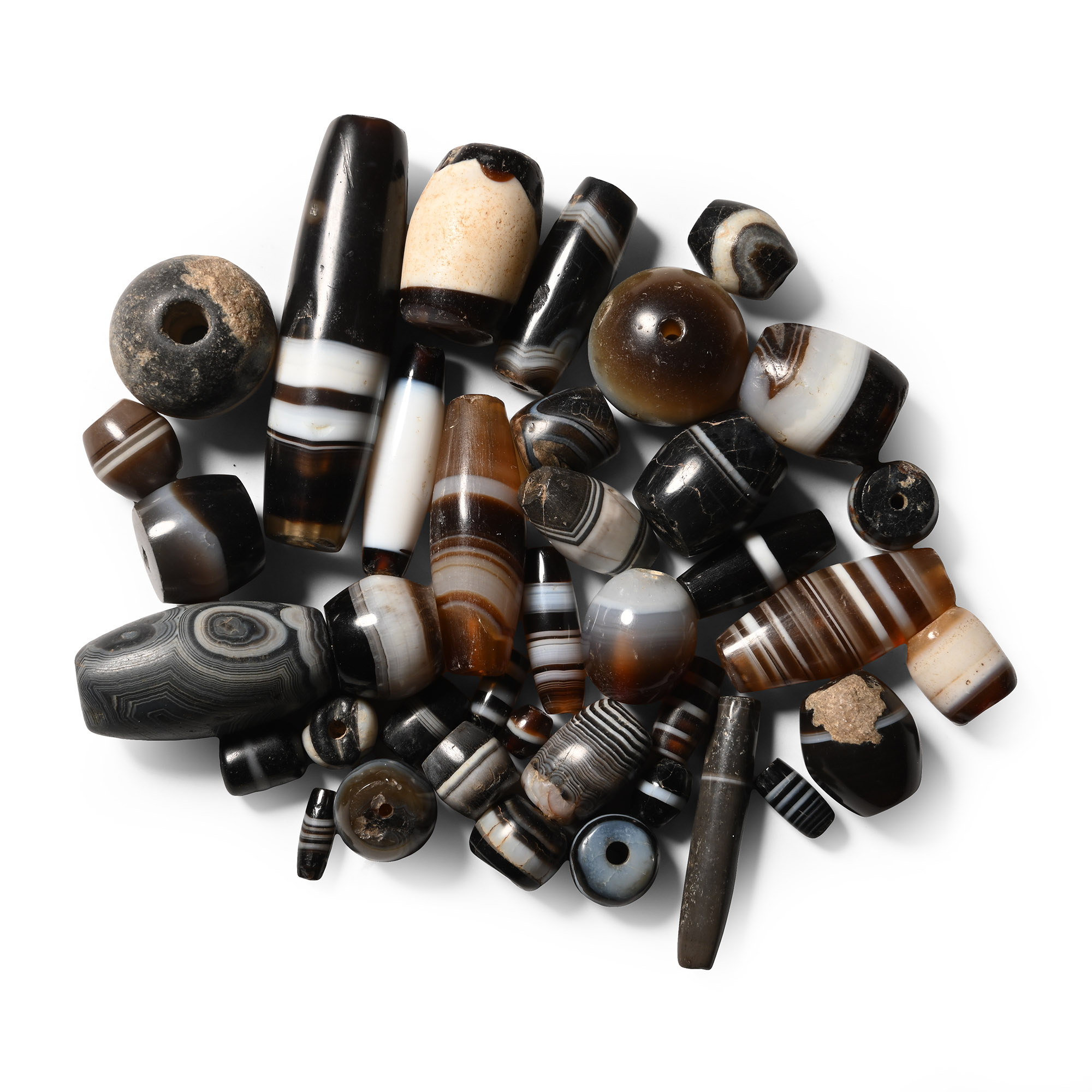 Western Asiatic Banded Agate Bead Collection