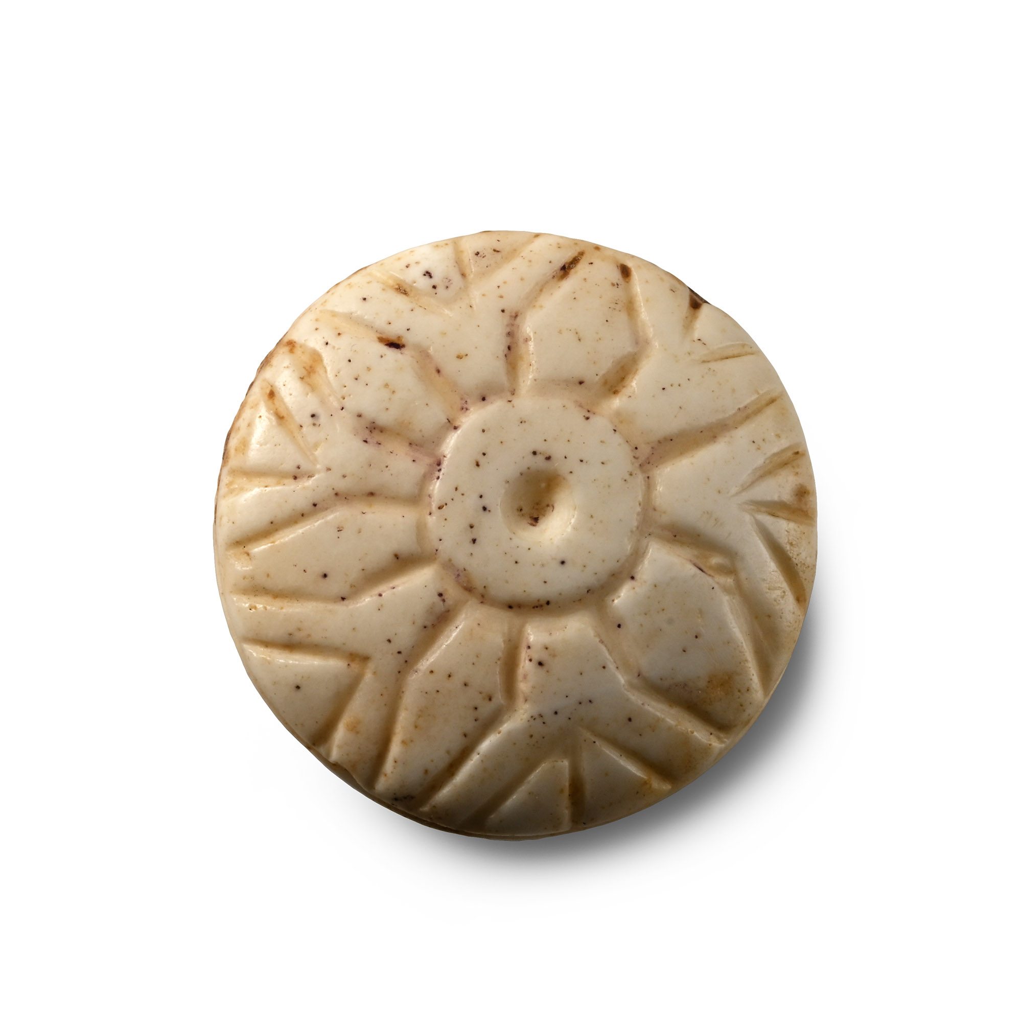 Western Asiatic Pommel Cap with Floral Design