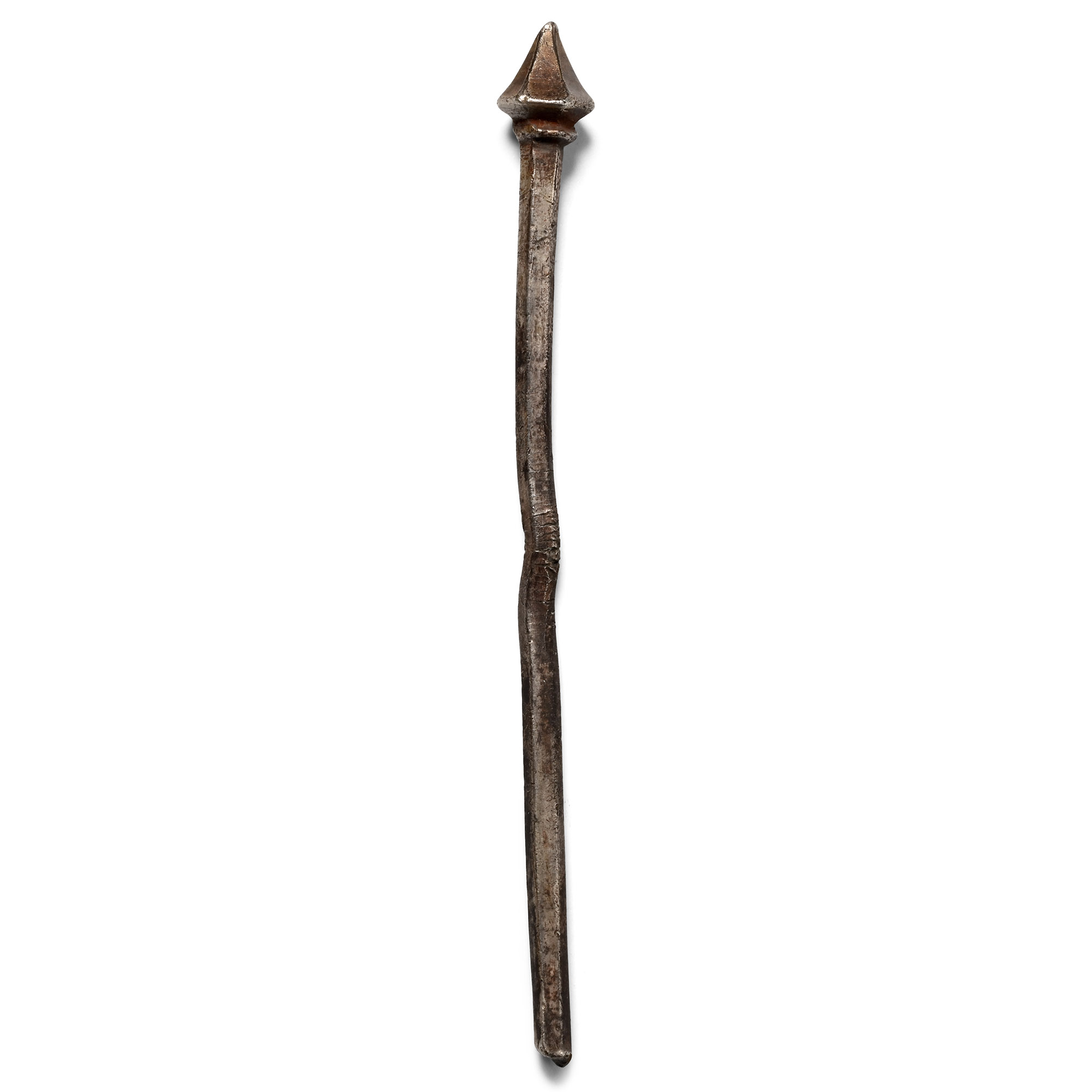 Medieval Silver-Gilt Diamond Top Spoon Handle