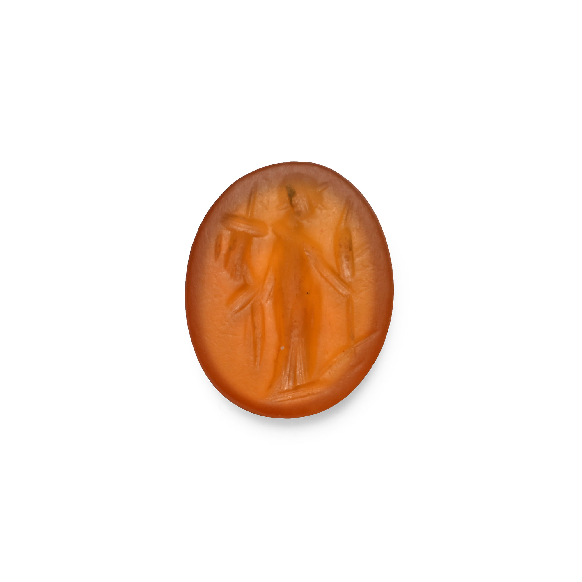 Roman Carnelian Gemstone with the Goddess Demeter Standing
