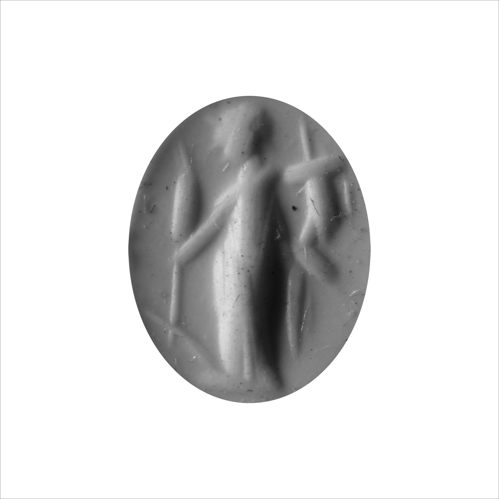 Roman Carnelian Gemstone with the Goddess Demeter Standing