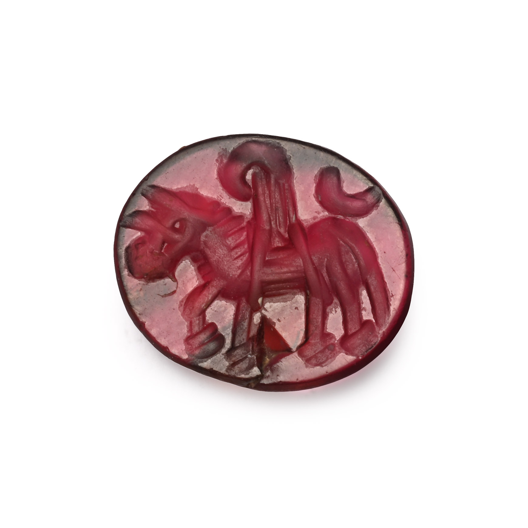 Sasanian Garnet Gemstone with Winged Horse