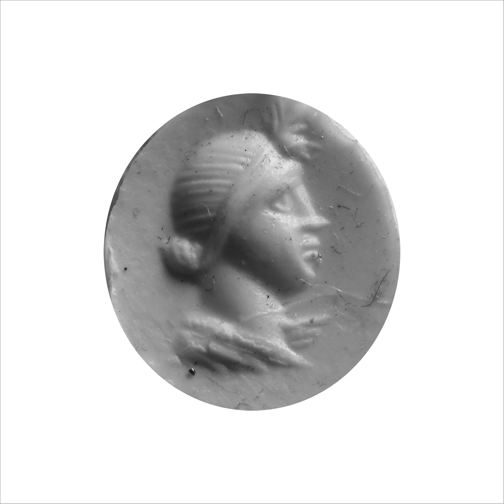 Roman Bloodstone Gem with Head of Isis
