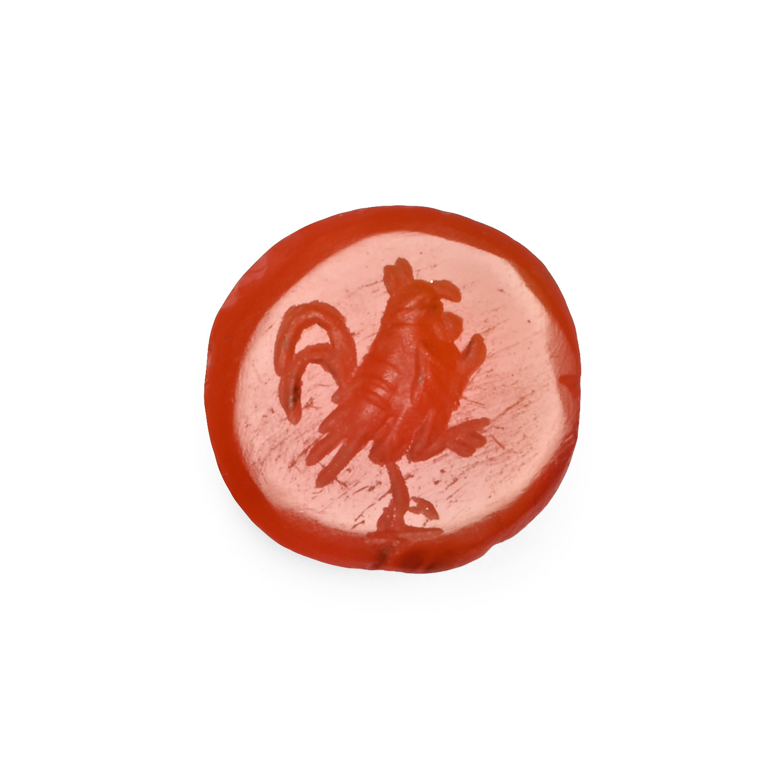 Roman Carnelian Gemstone with Cockerel