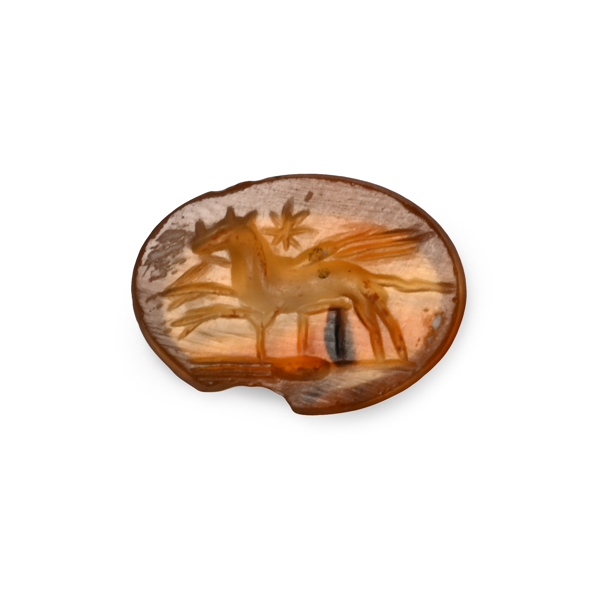 Roman Carnelian Gemstone with Pegasus