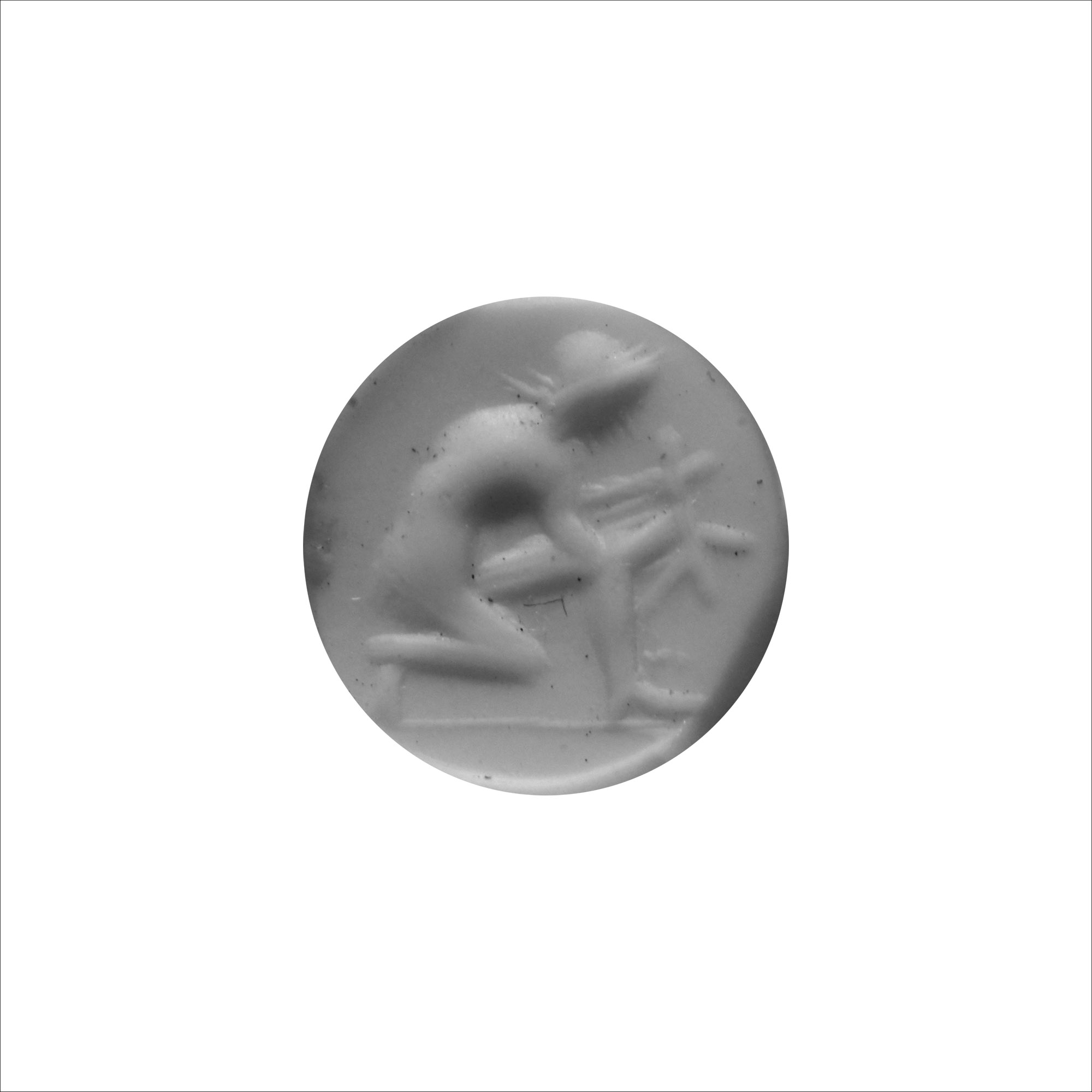 Roman Carnelian Gemstone with Youth Playing a Flute