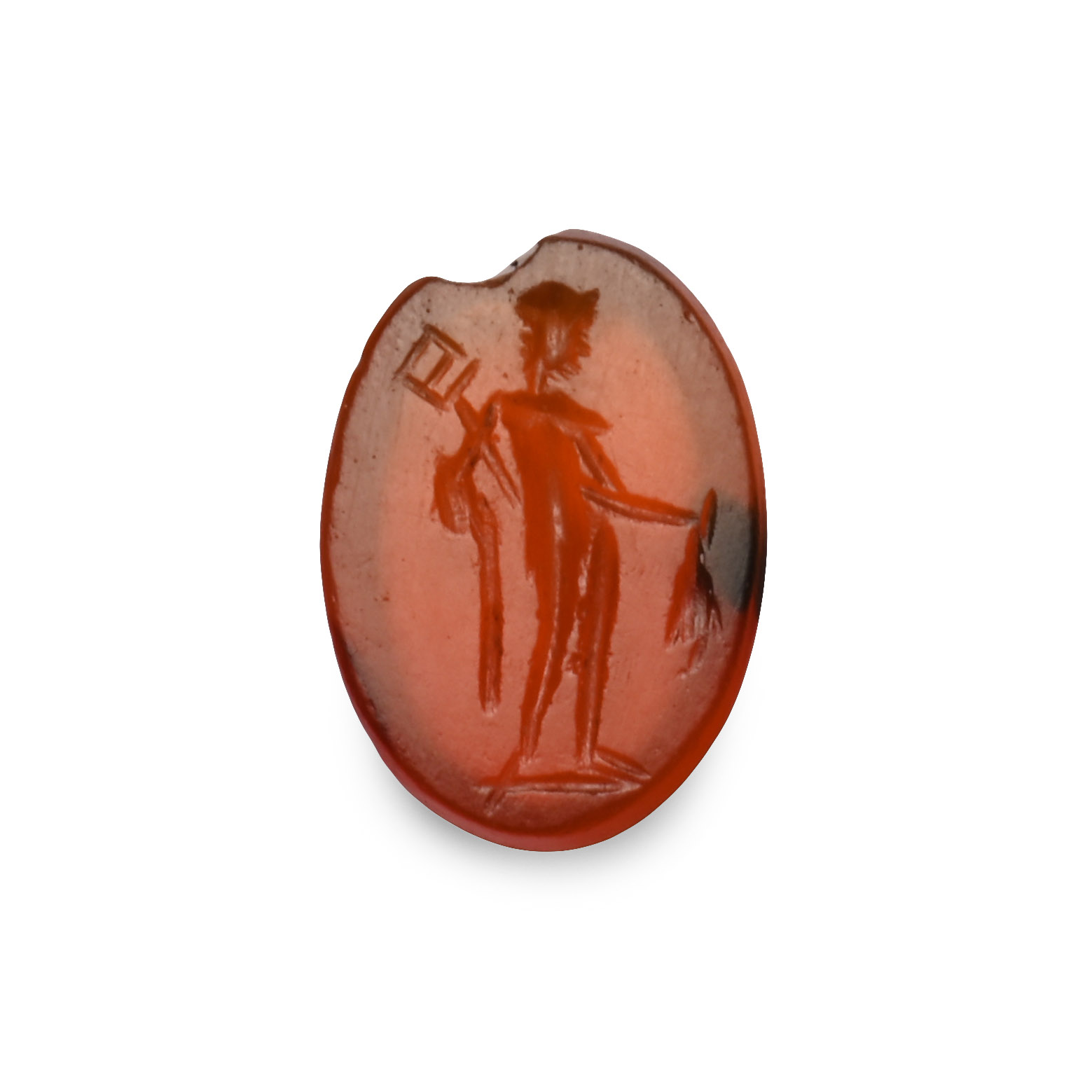Roman Carnelian Gemstone with Mercury