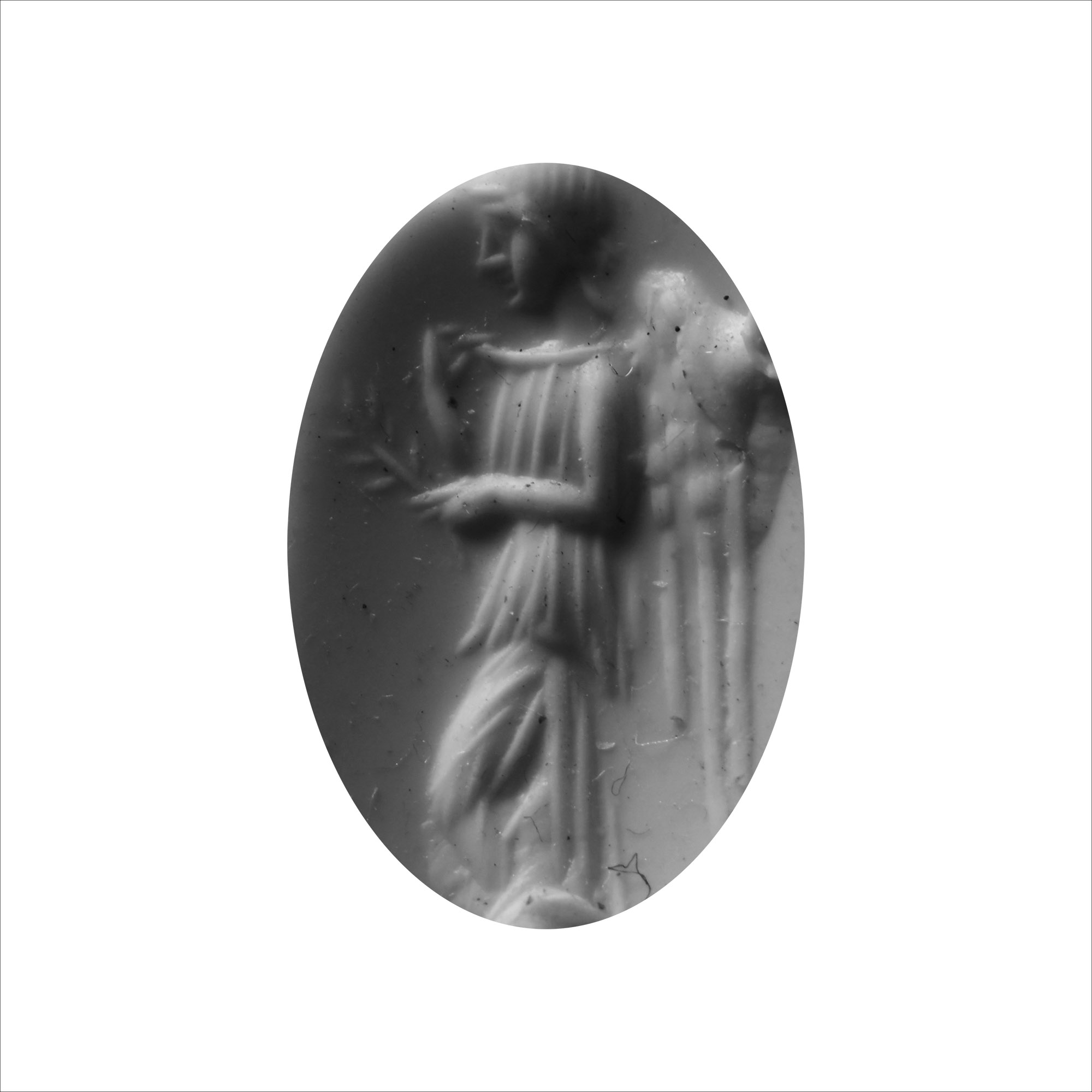 Roman Carnelian Gemstone with Goddess Nemesis Victoria
