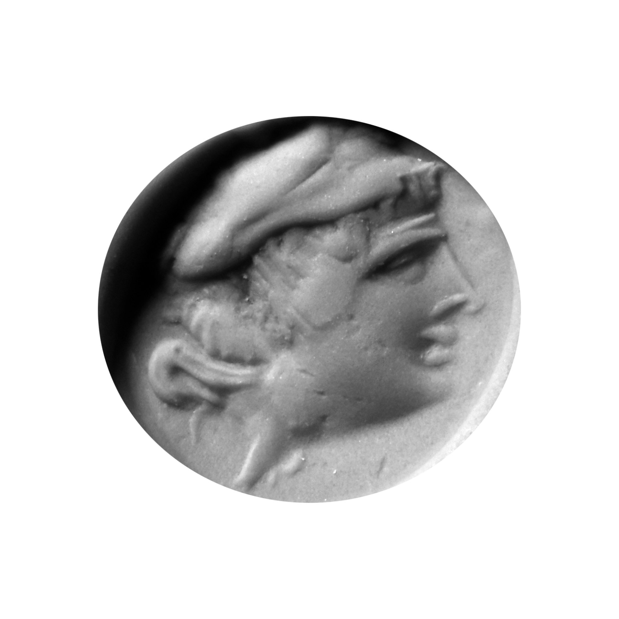 Greek Carnelian Gemstone with Head of Dionysos