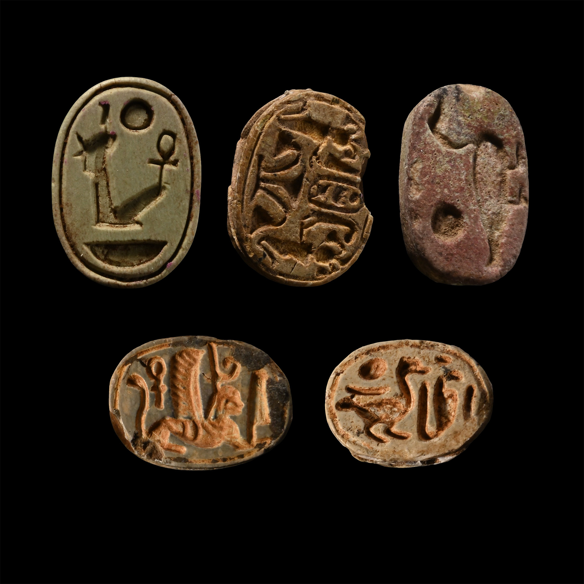 Egyptian and Phoenician Stone Scarab Group