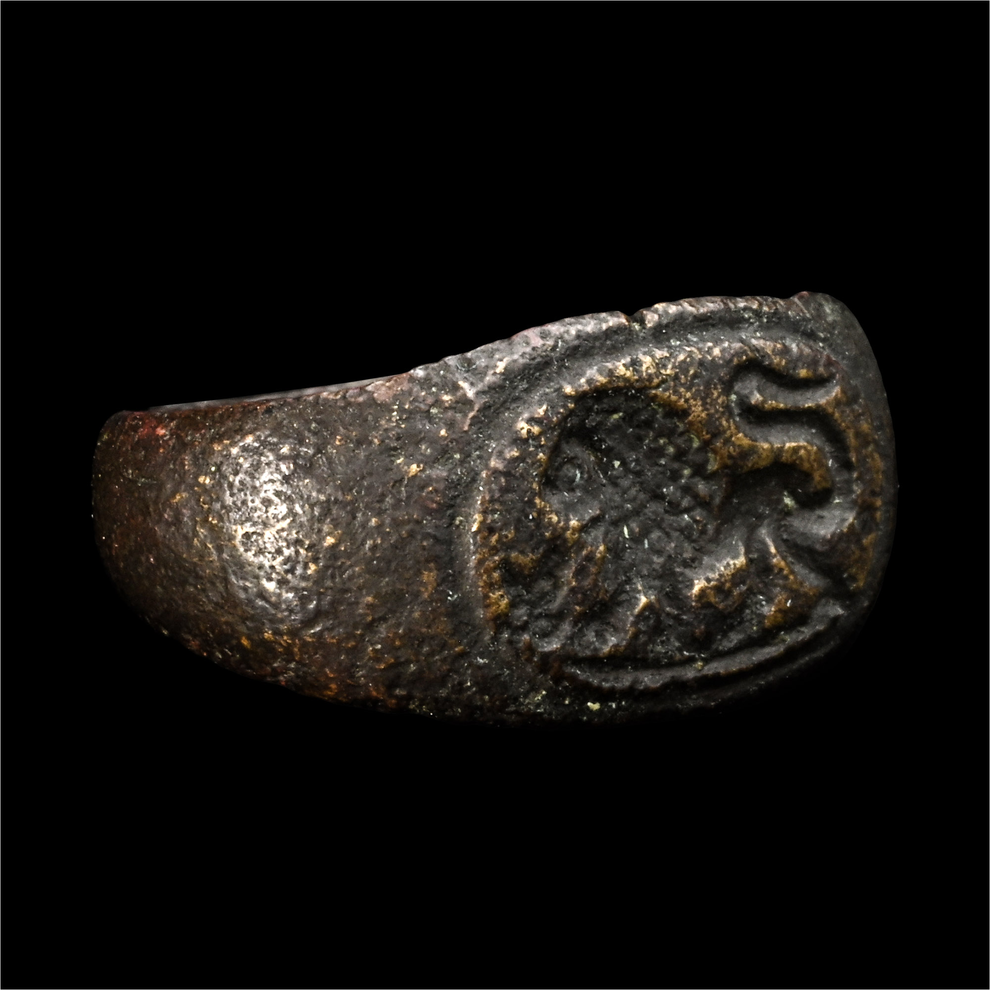 Roman Bronze Ring with Lion