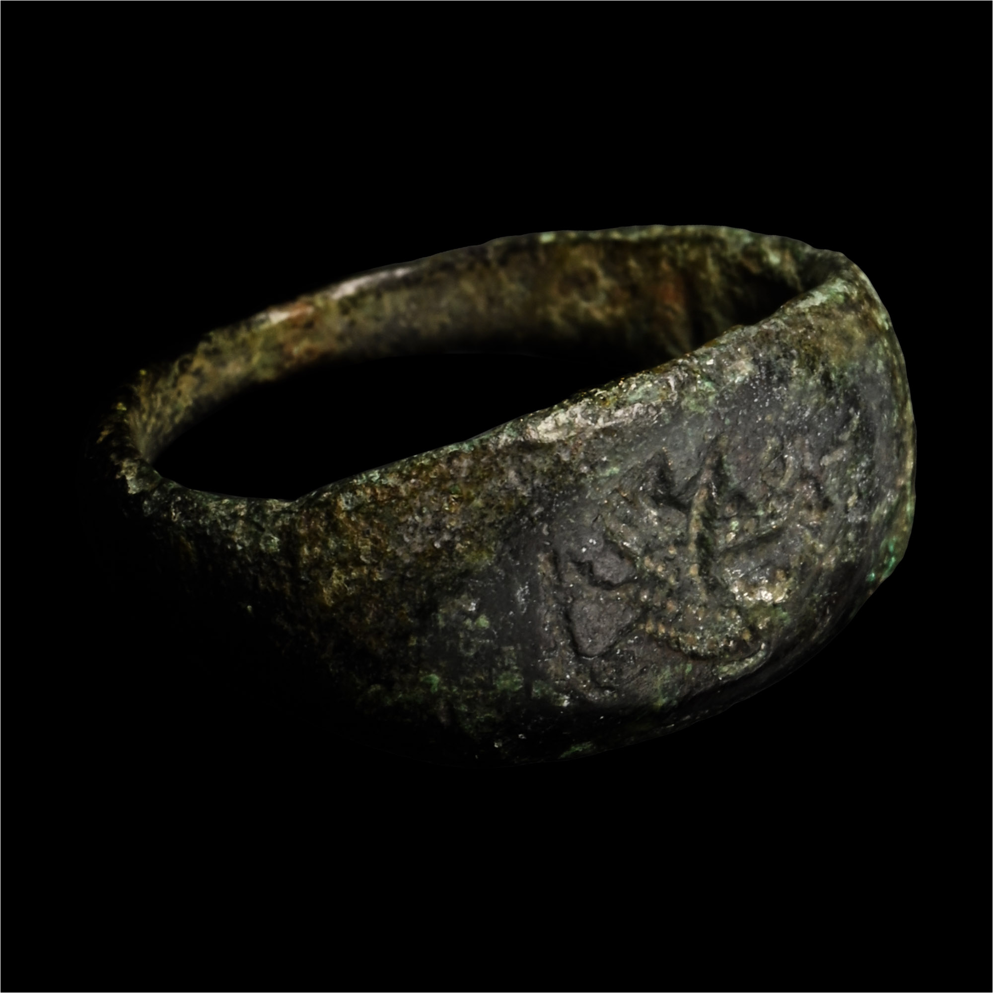 Roman Bronze Ring with Eagle
