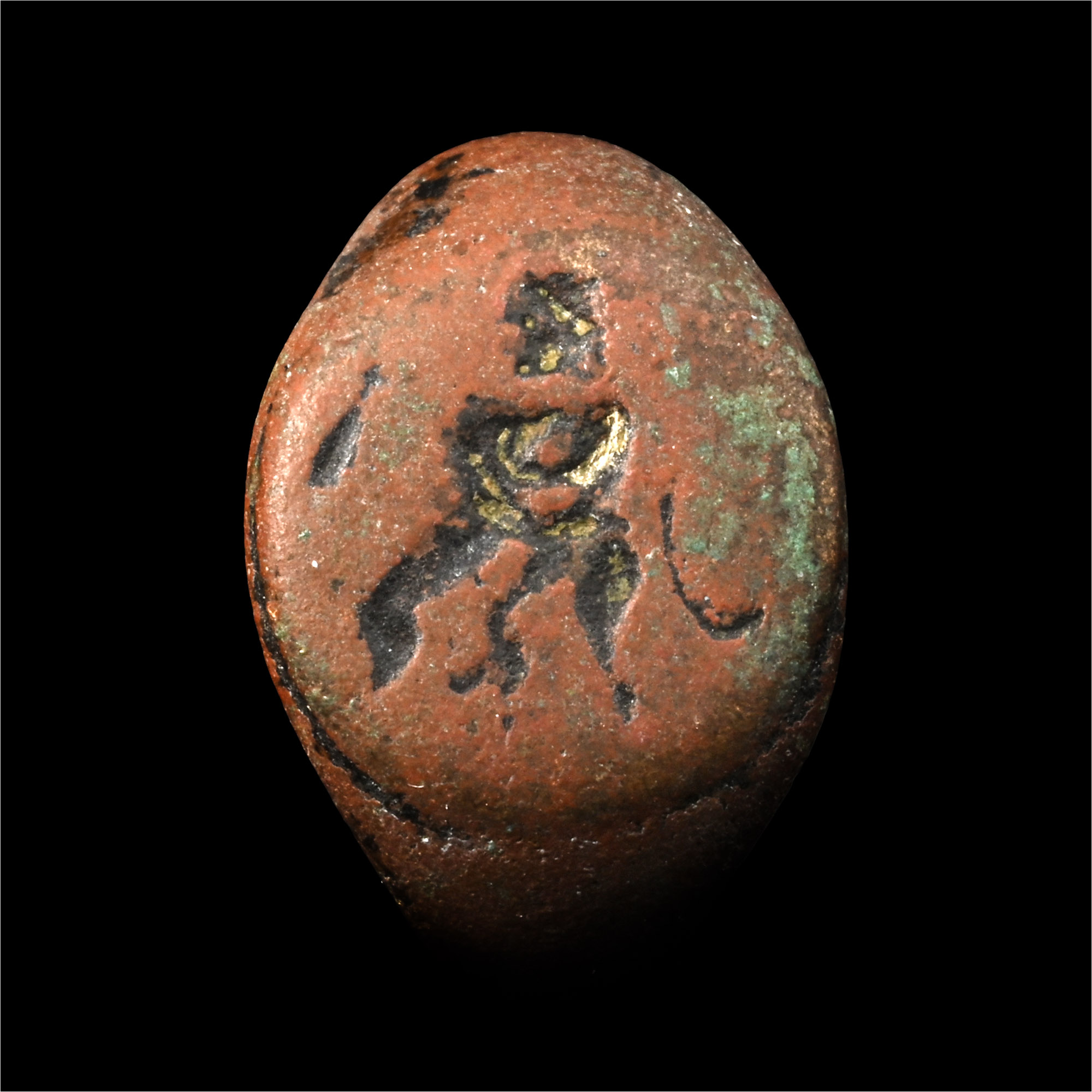 Roman Bronze Ring with Satyr