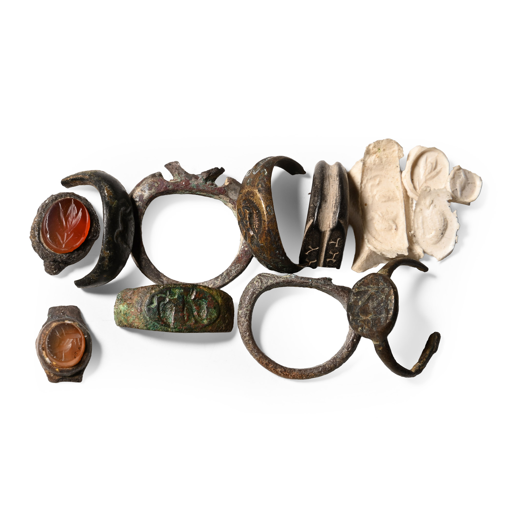Roman Bronze Ring Bezel Group