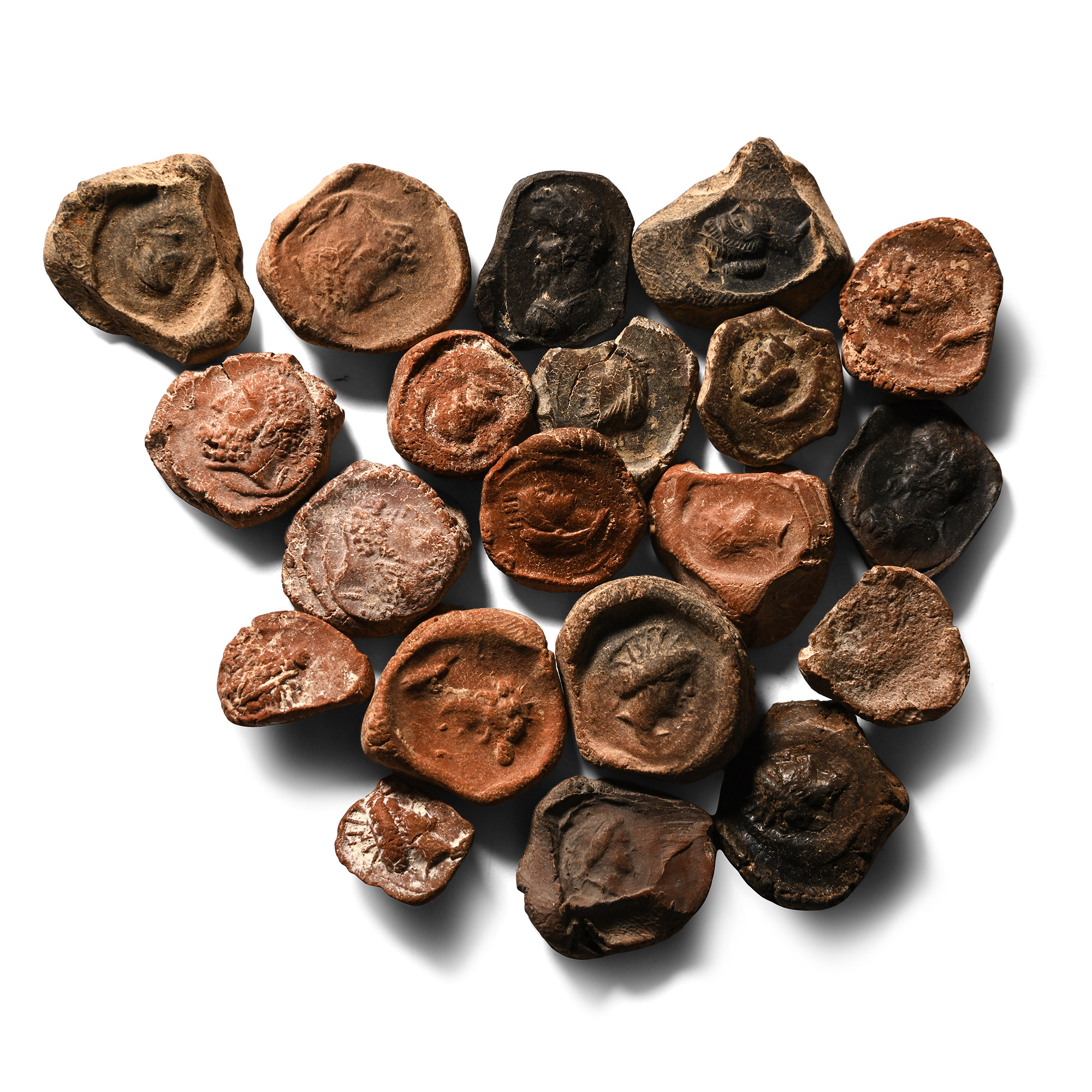 Roman Terracotta Bullae, Tesserae or Token Group