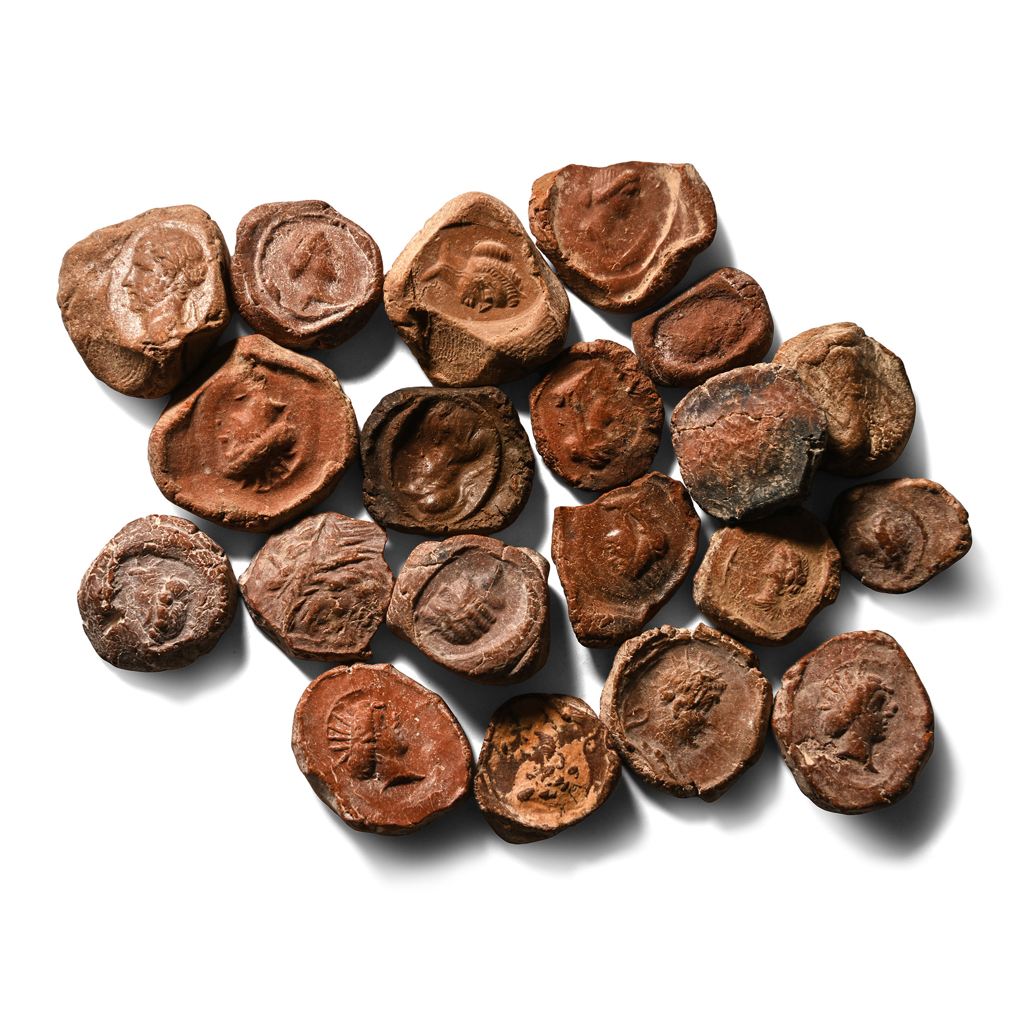 Roman Terracotta Bullae, Tesserae or Token Group