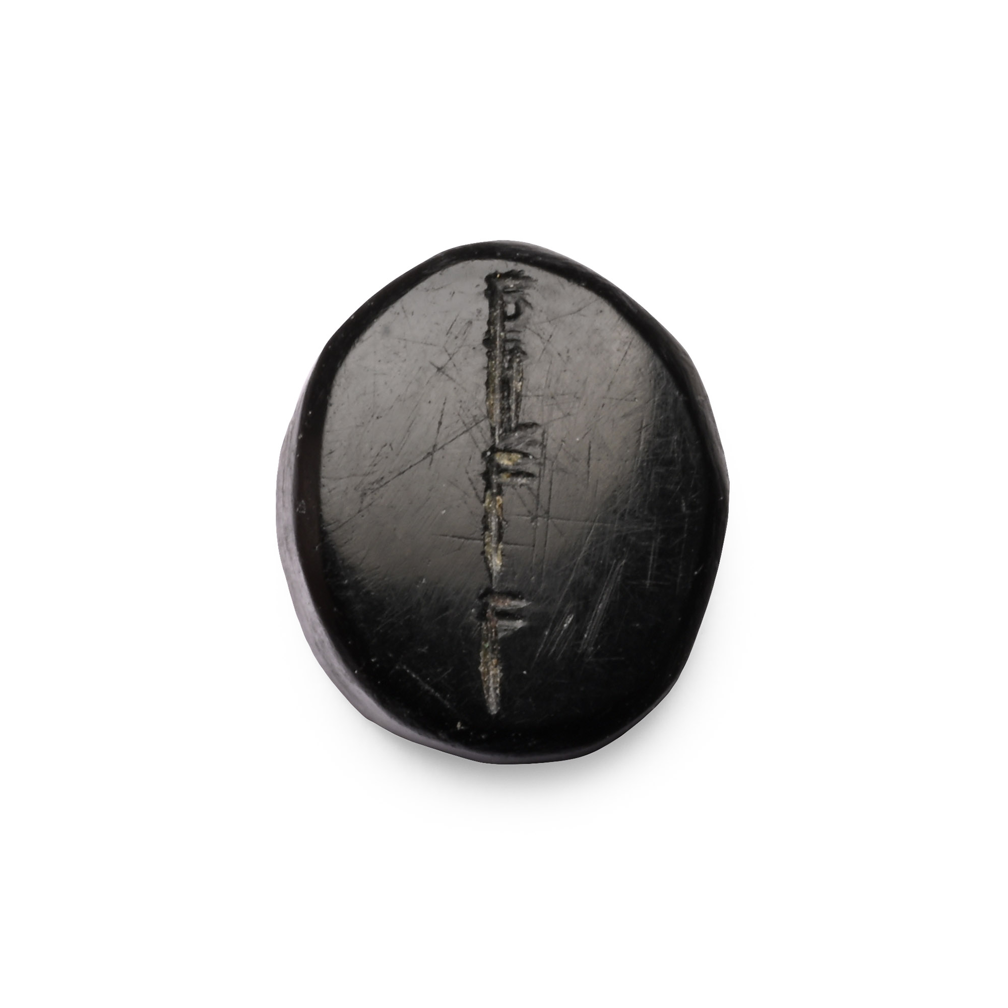 Western Asiatic Black Calligraphic Gemstone