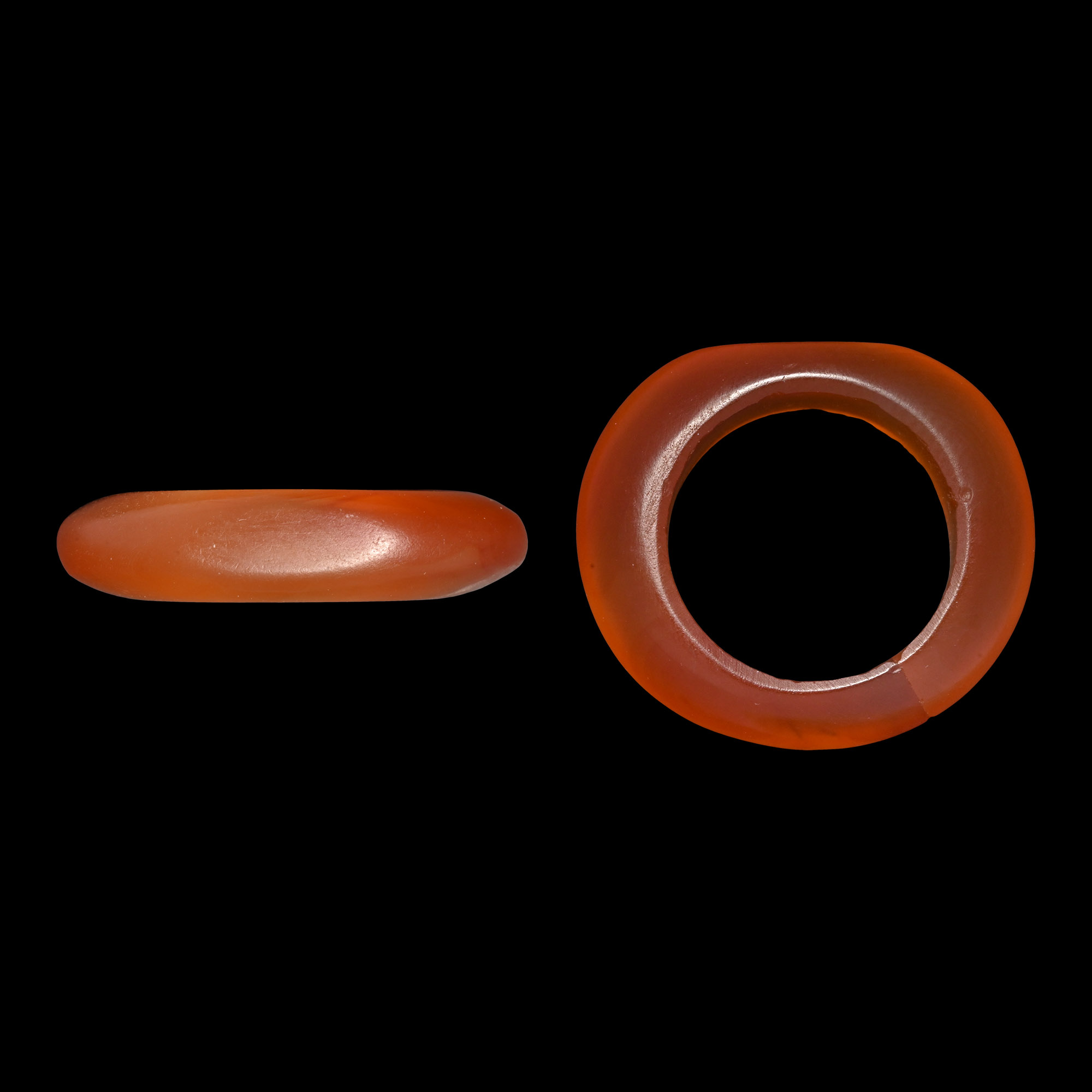 Roman Carved and Polished Carnelian Ring
