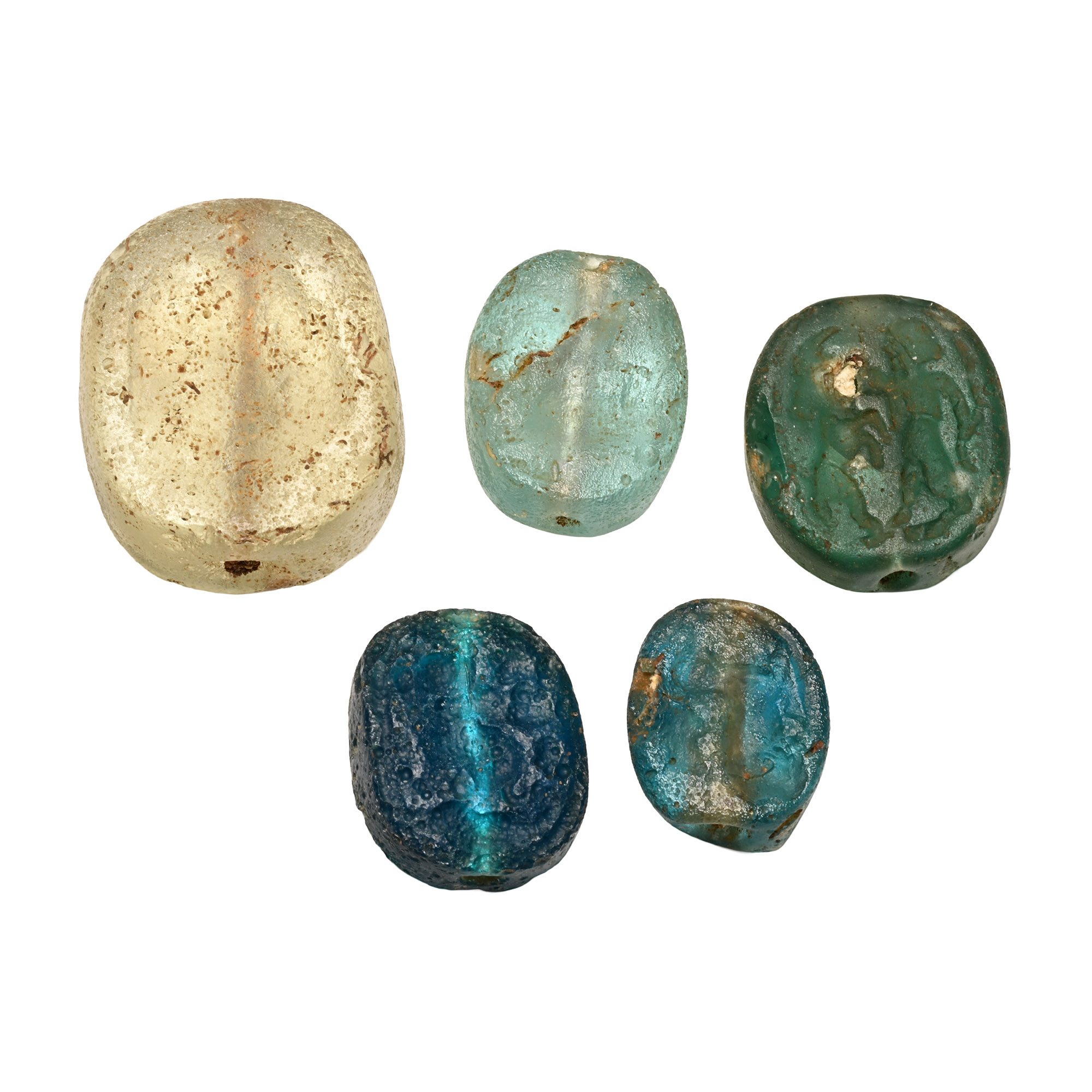 Western Asiatic Glass Scaraboid Stamp Seal Collection