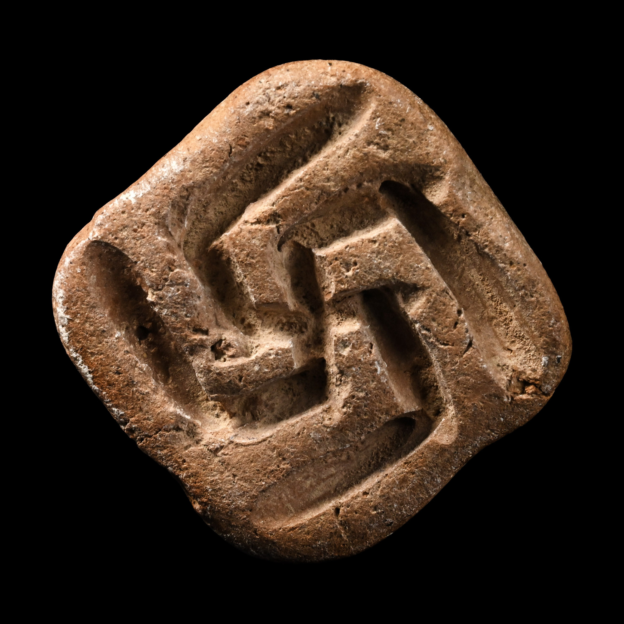 Early Bronze Age Indus Valley Pottery Seal with Swastika