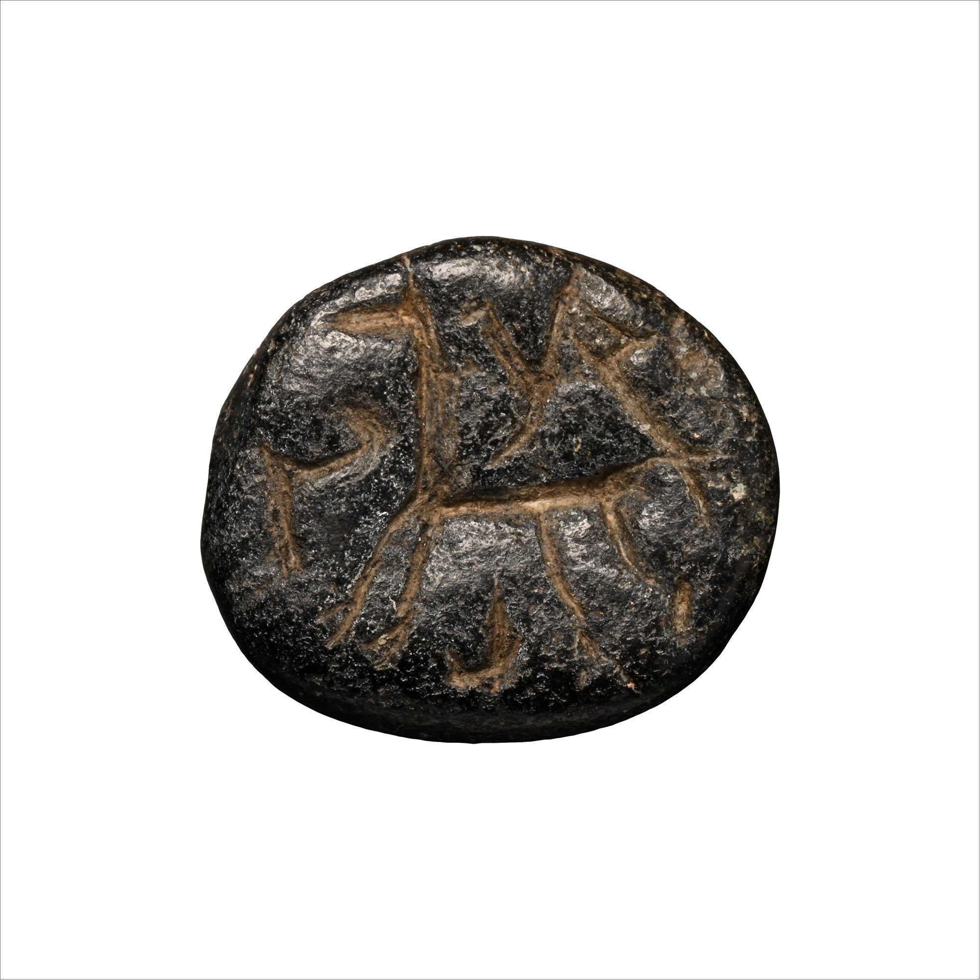 Western Asiatic Stone Stamp Seal with Horse