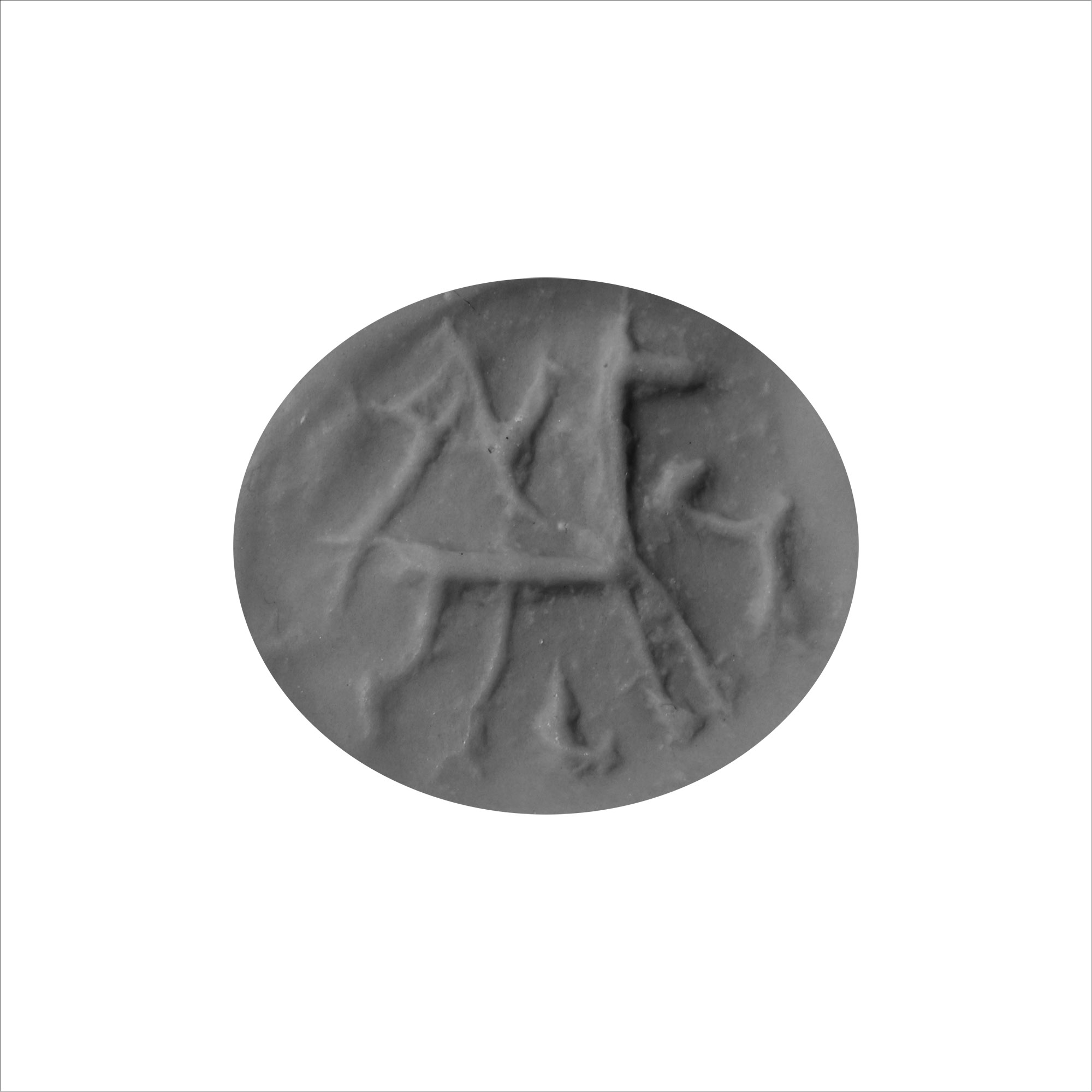 Western Asiatic Stone Stamp Seal with Horse