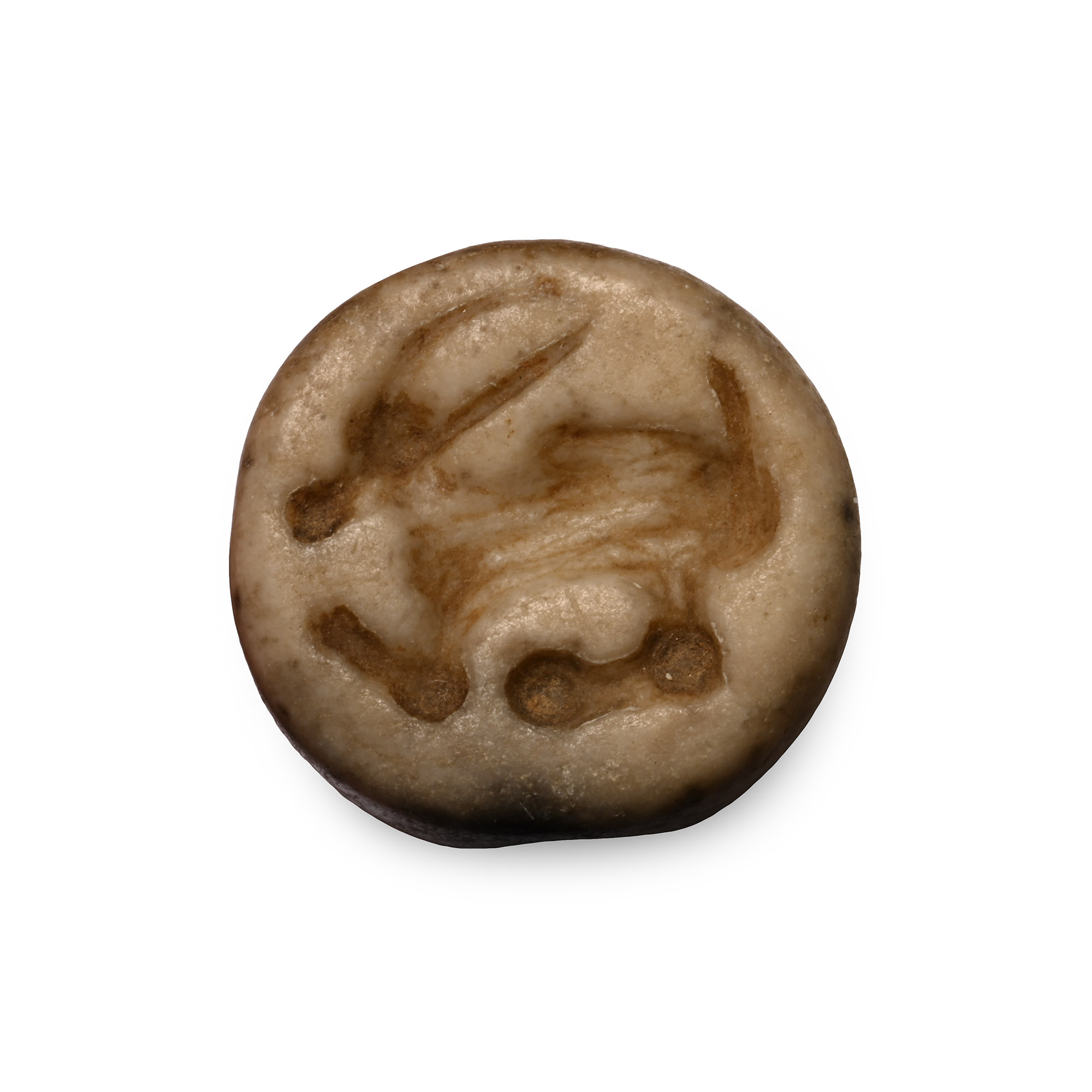 Western Asiatic Stone Stamp Seal with Ibex
