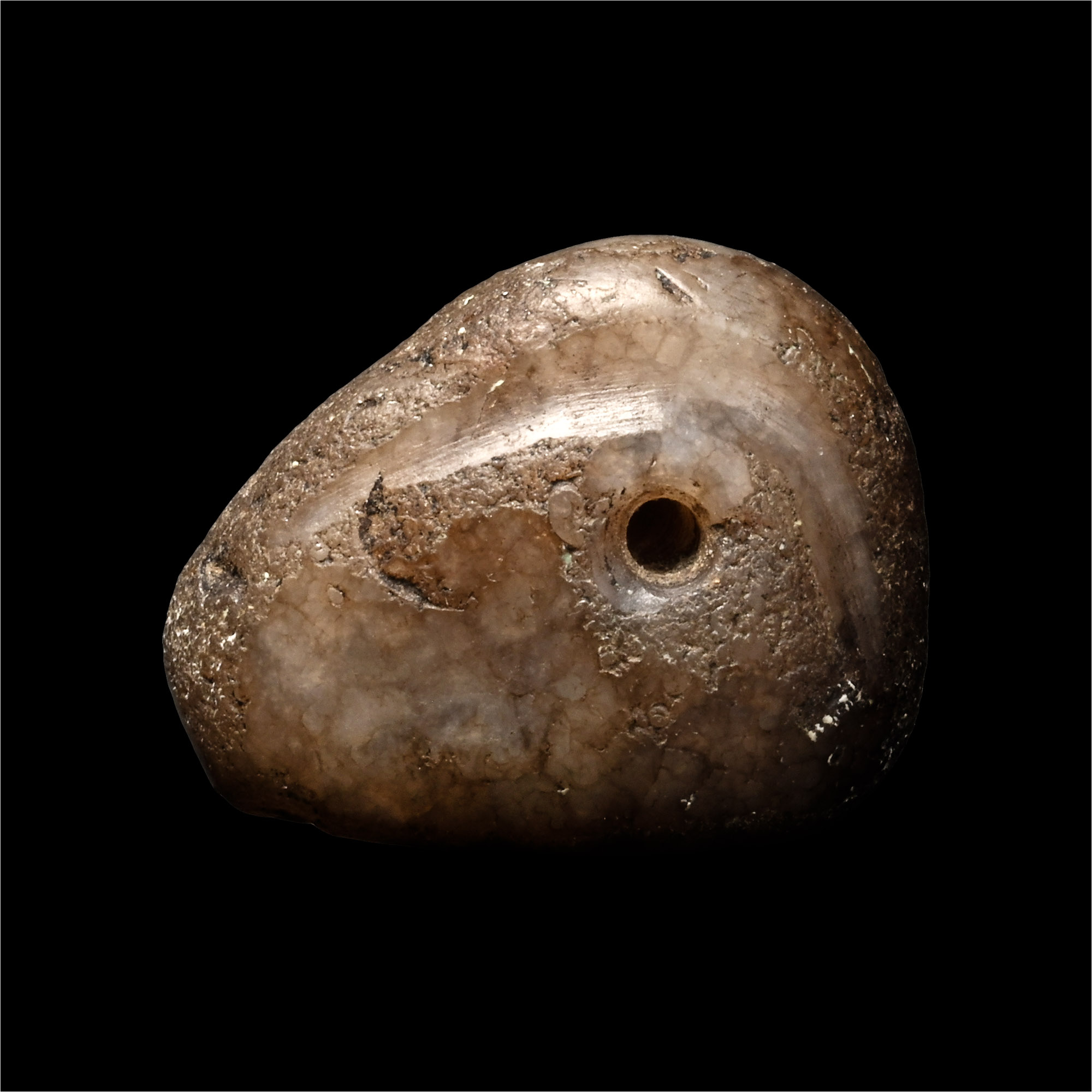 Neo-Babylonian Engraved Grey Stone Duck Weight with Abraxas