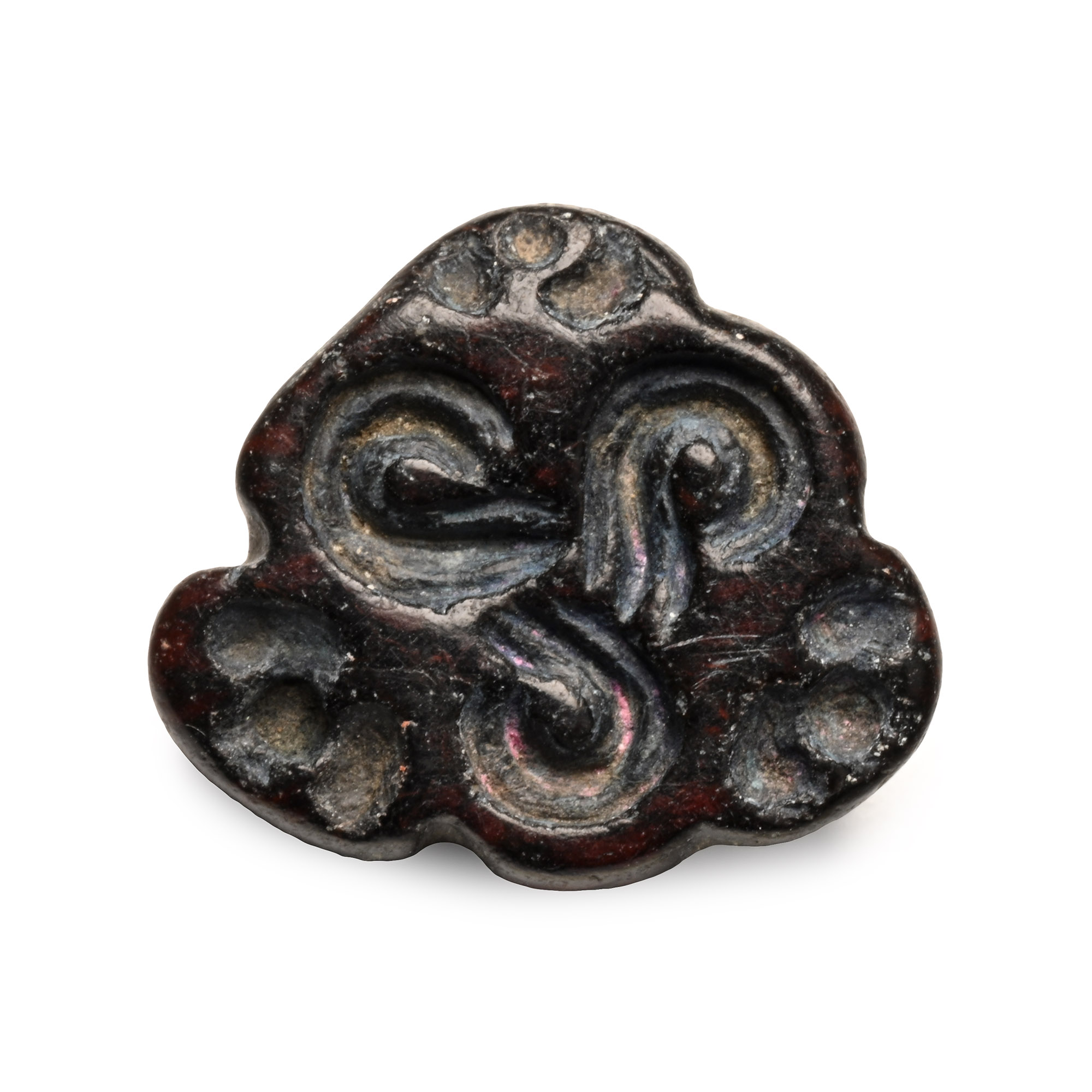 Western Asiatic Red Stone Stamp Seal with Triskele