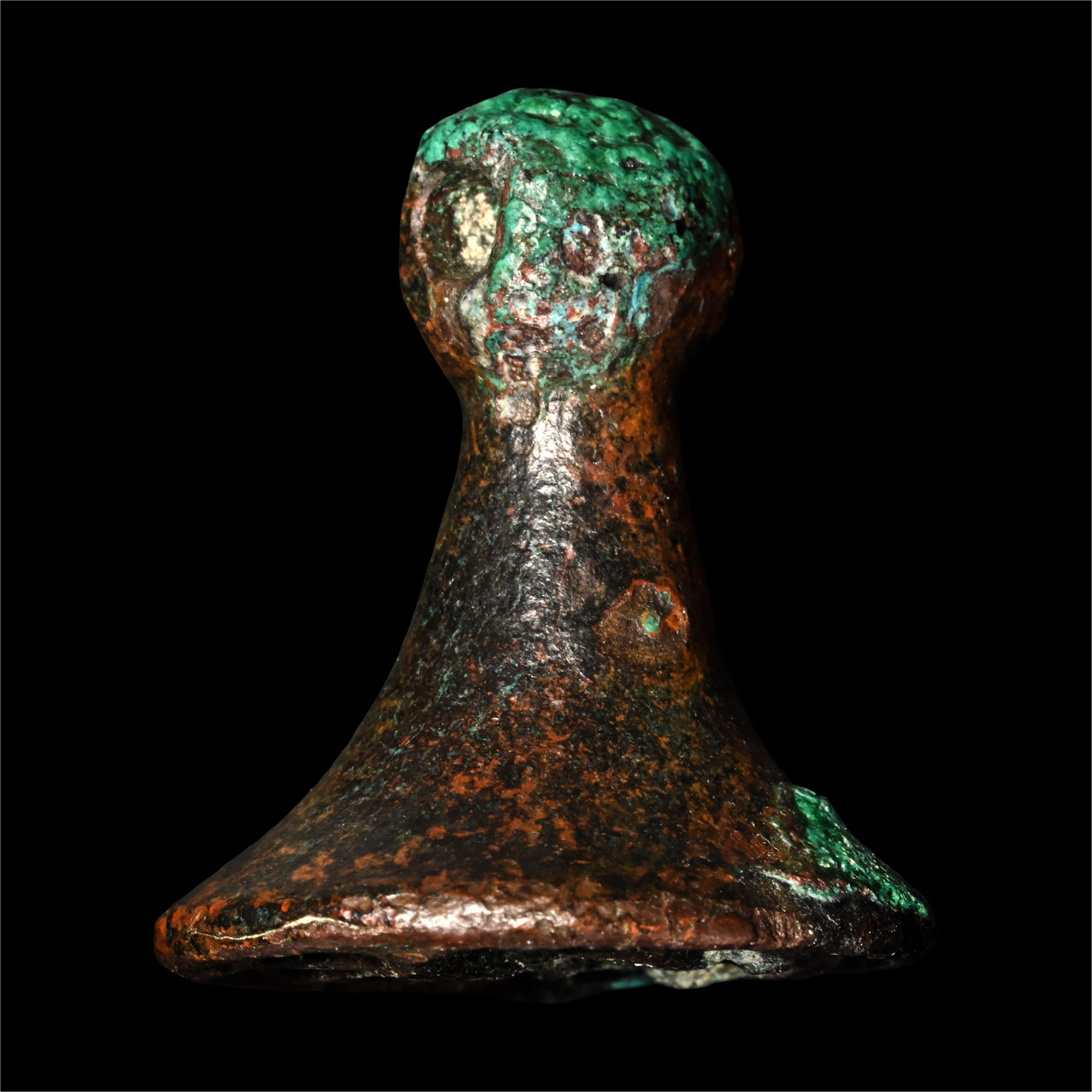 Western Asiatic Bronze Seal Matrix with Sea Scrolls