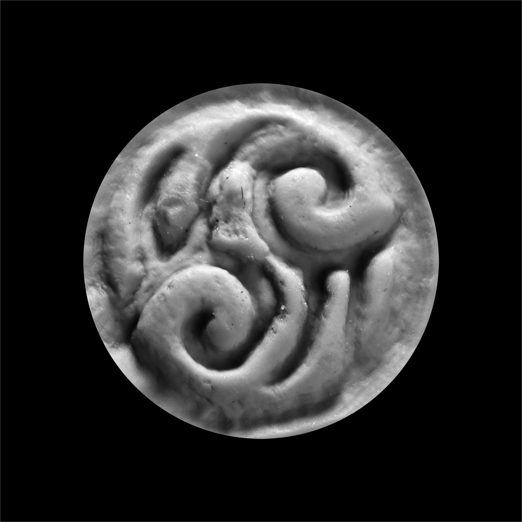 Western Asiatic Bronze Seal Matrix with Sea Scrolls