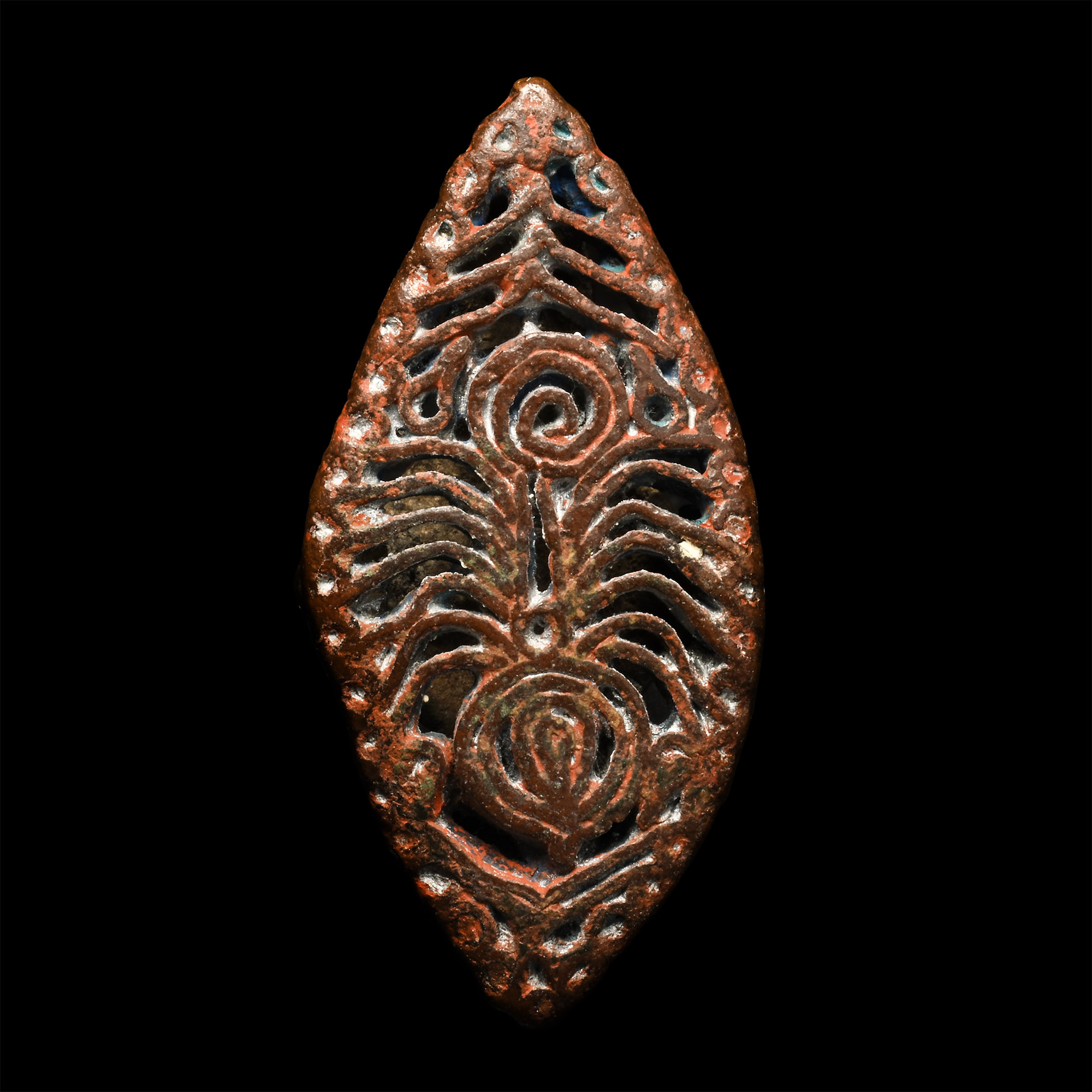 Large South Indian Bronze Zoomorphic Seal Matrix