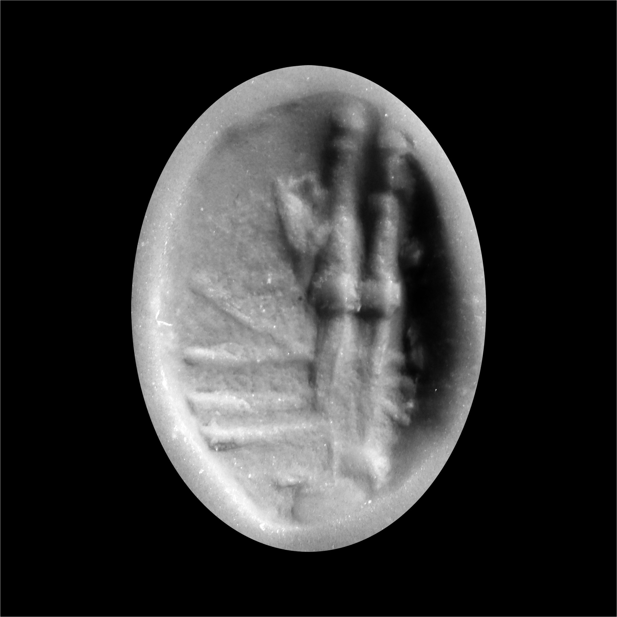 Neo-Babylonian Rock Crystal Stamp Seal with Figure