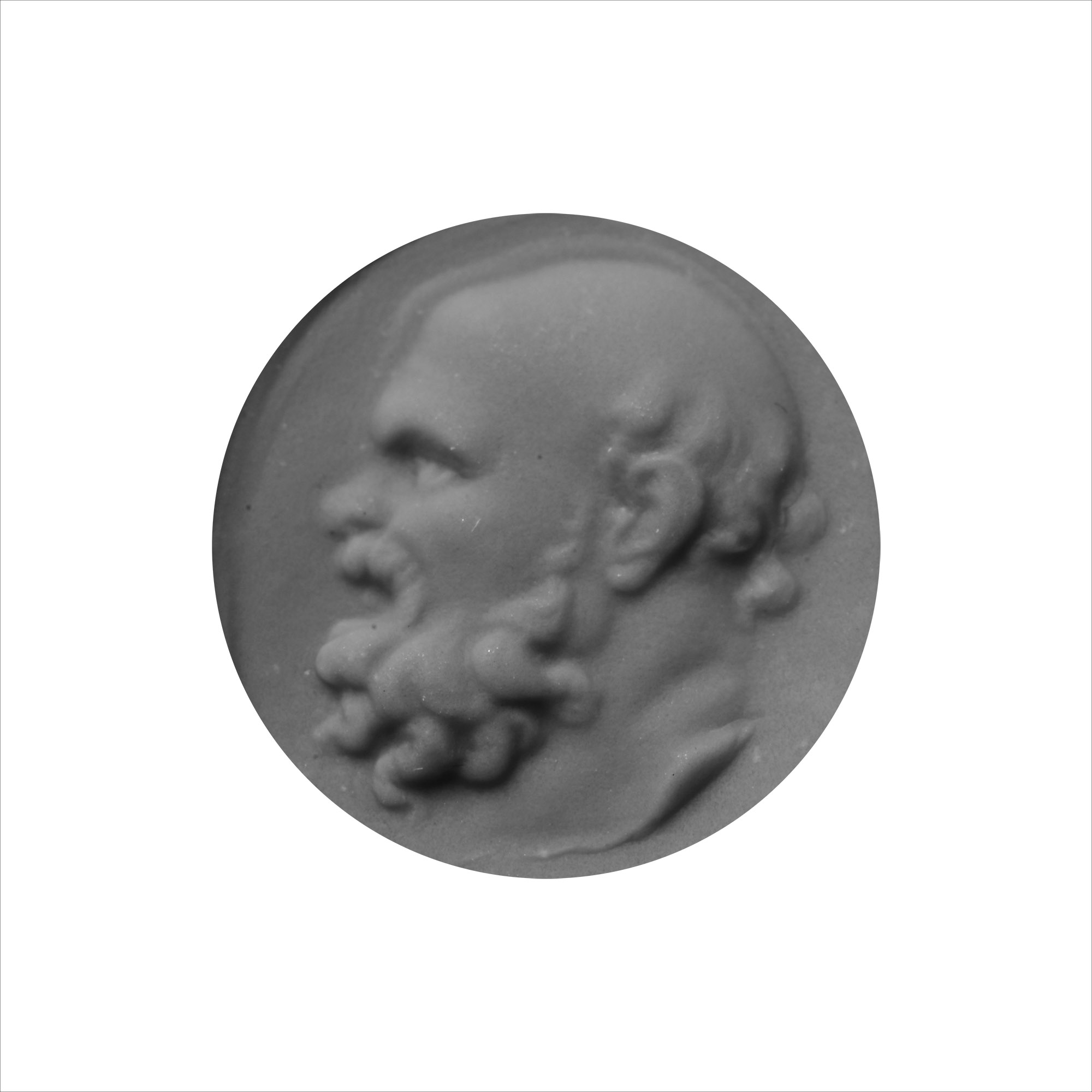 Neo-Classical Glass with the Bust of Silenus