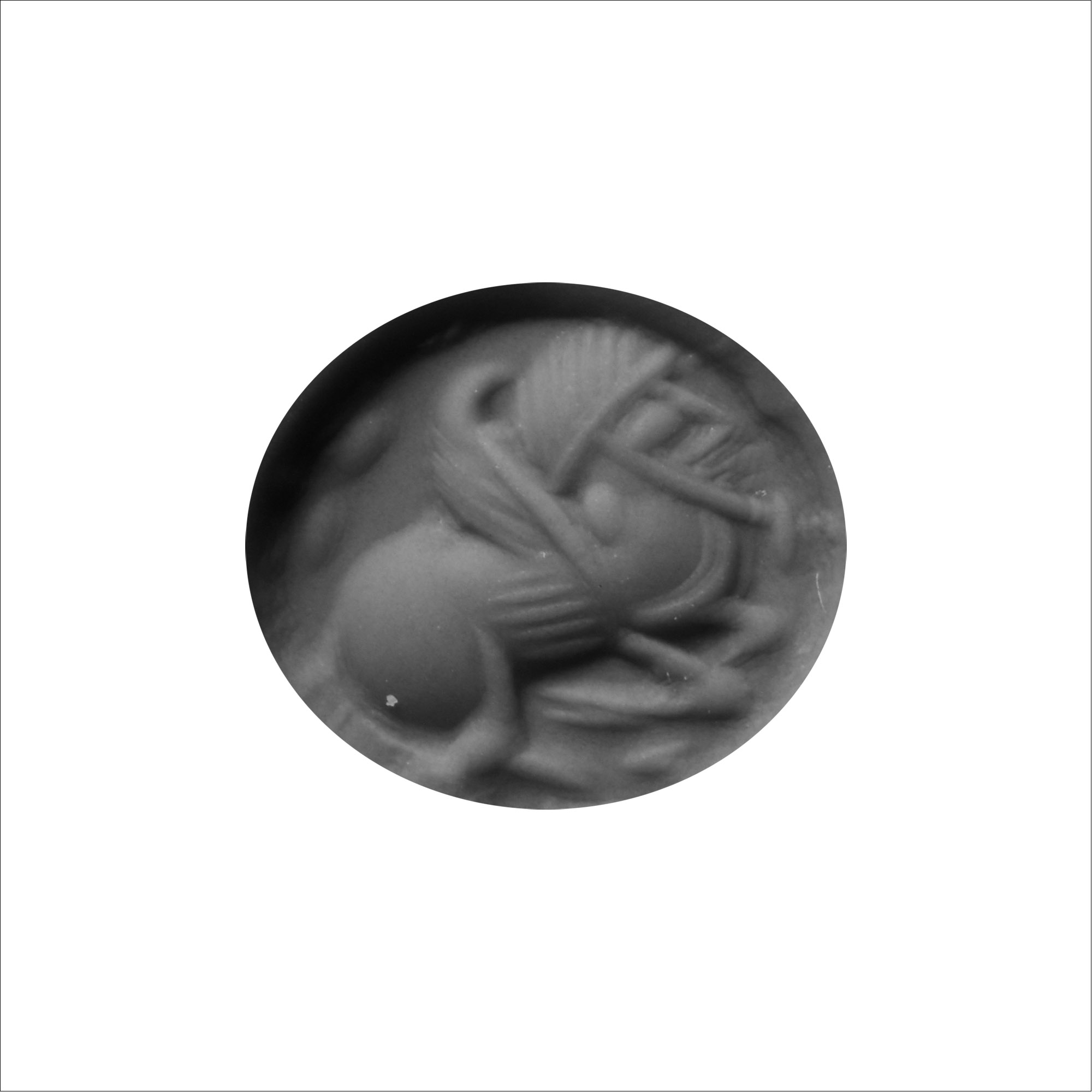 Sasanian Banded Agate Stamp Seal with Sphinx