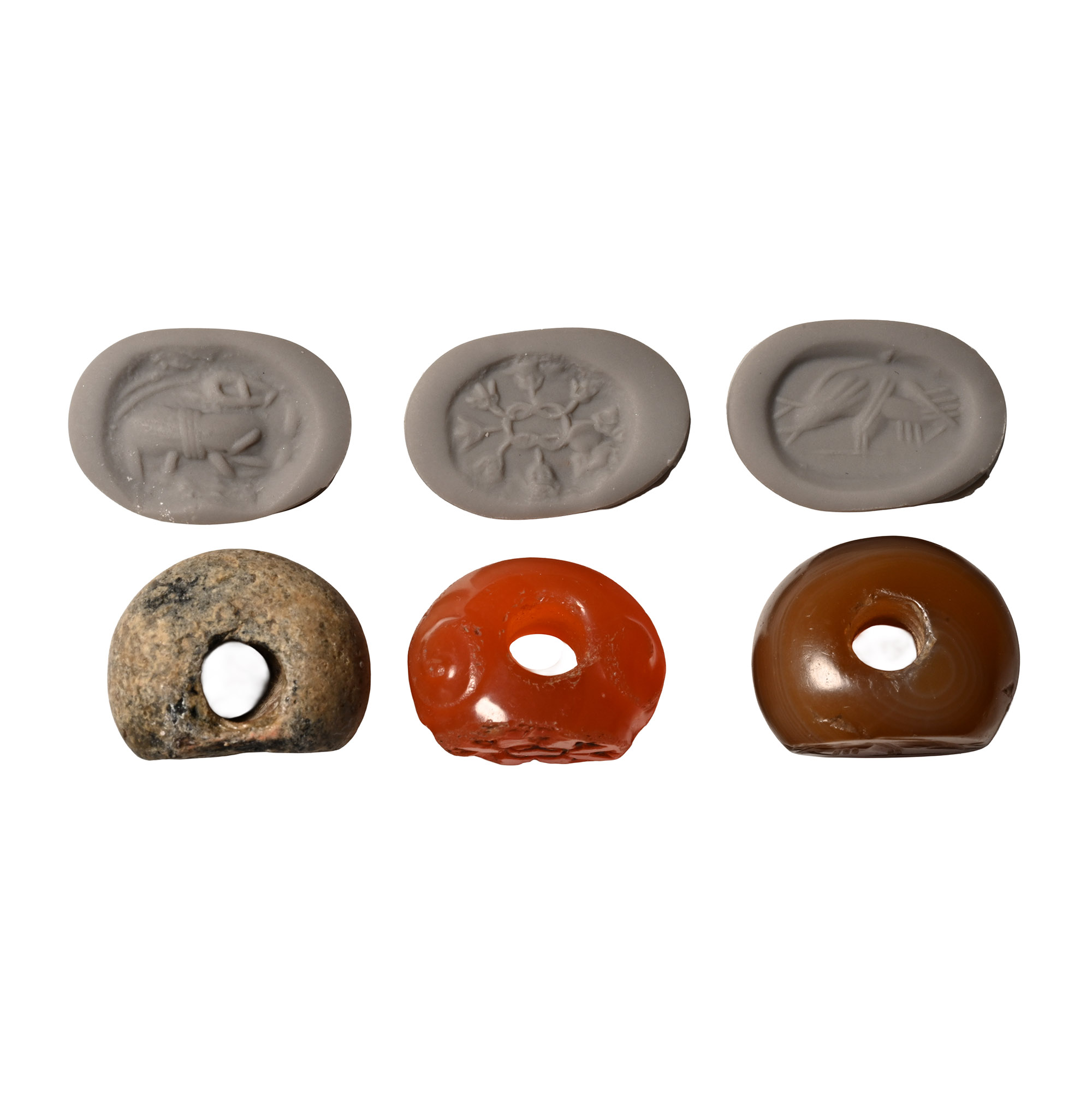 Sasanian Stone Stamp Seal Group