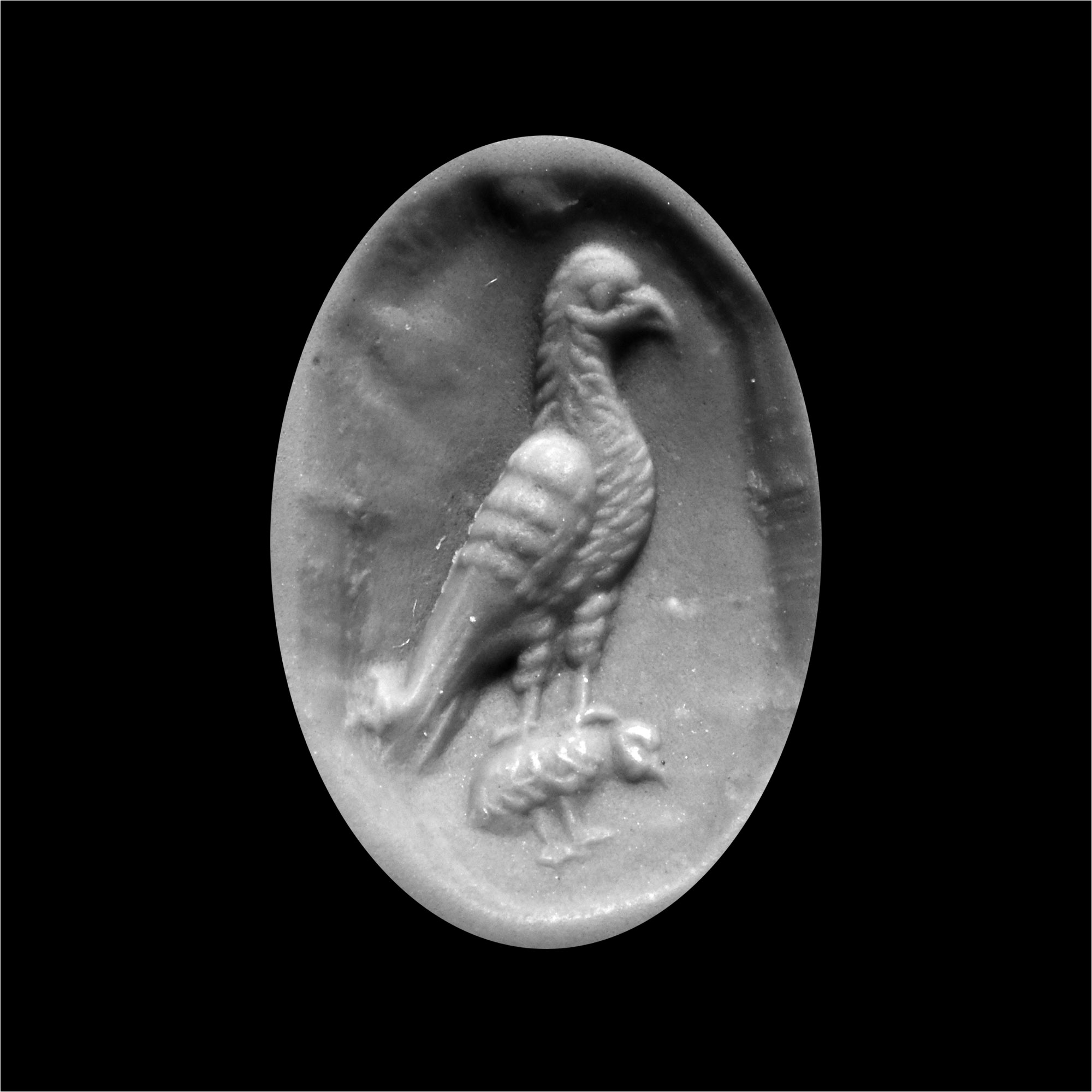 Neo-Babylonian Chalcedony Stamp Seal with Eagle