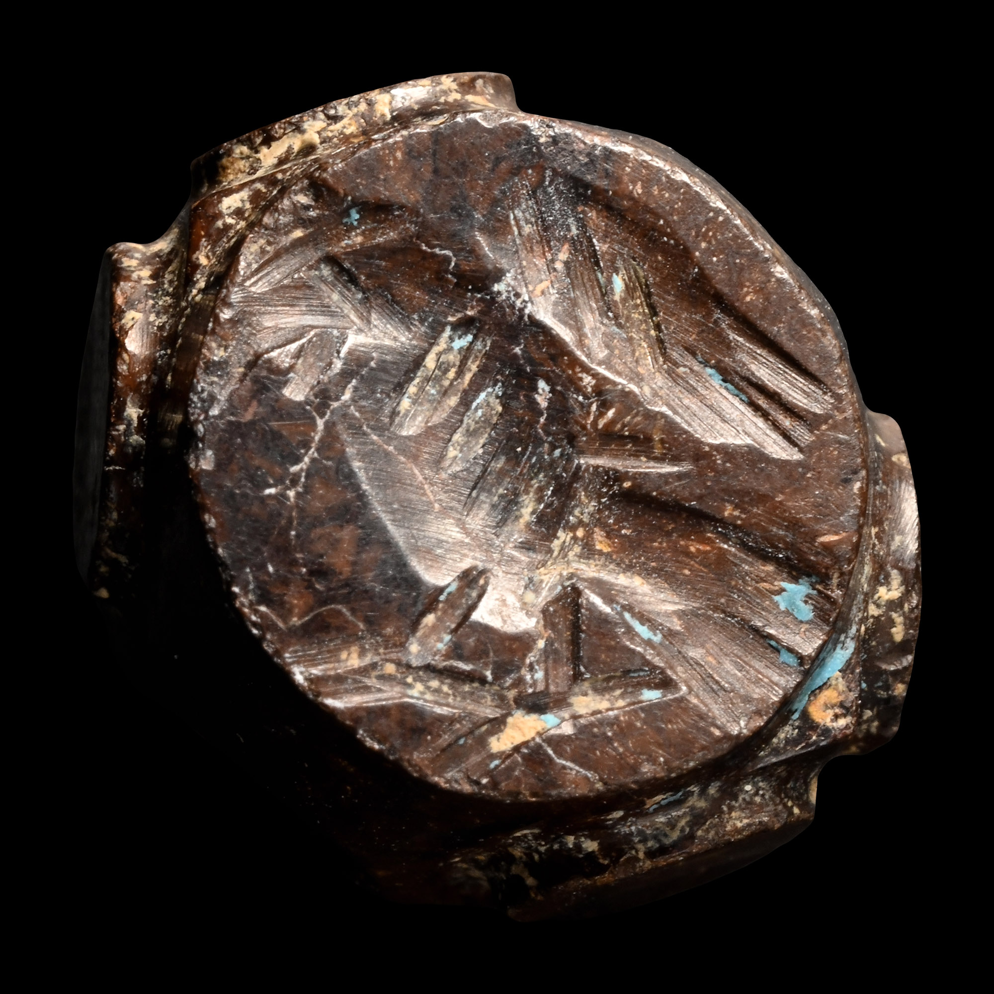 Sasanian Agate Stamp Seal with Eagle