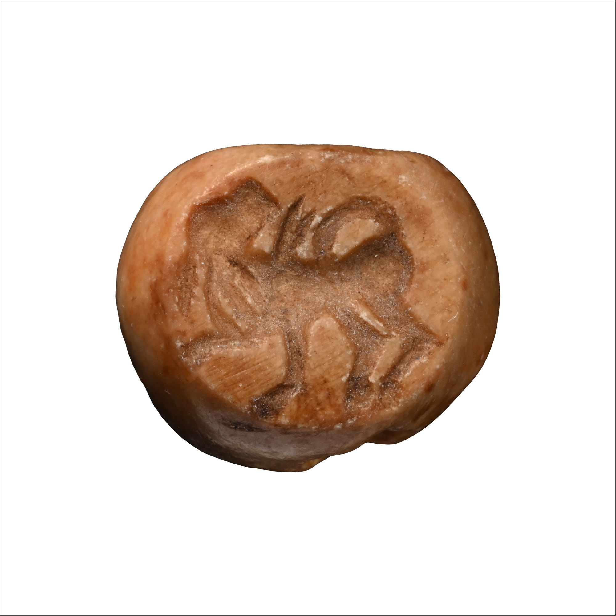Sasanian Agate Stamp Seal with Gryphon