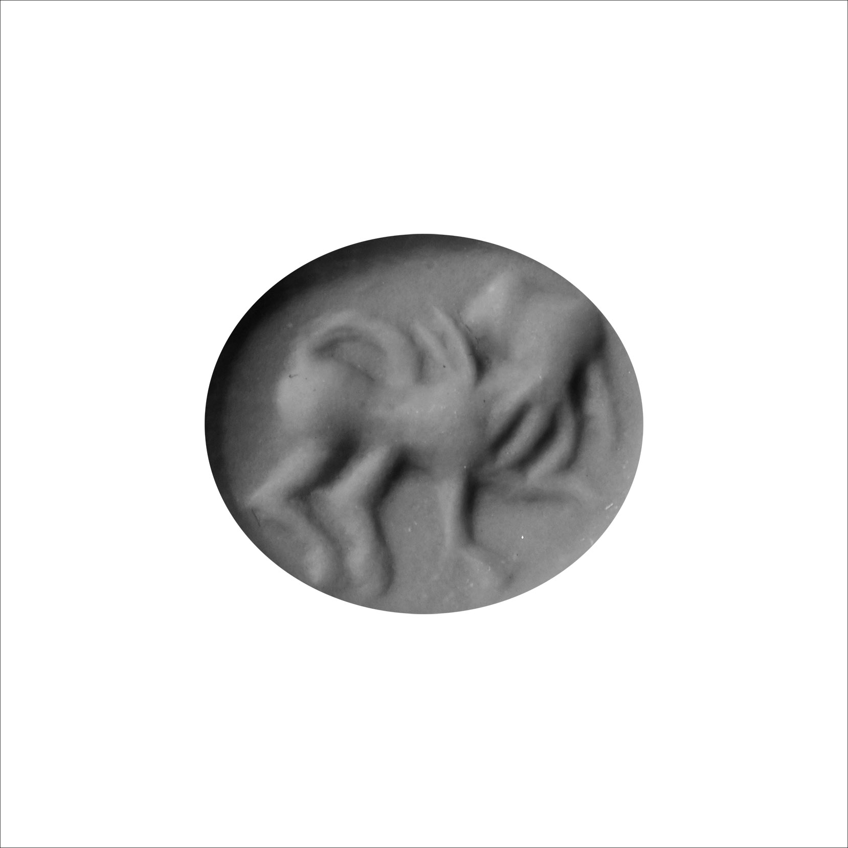 Sasanian Agate Stamp Seal with Gryphon