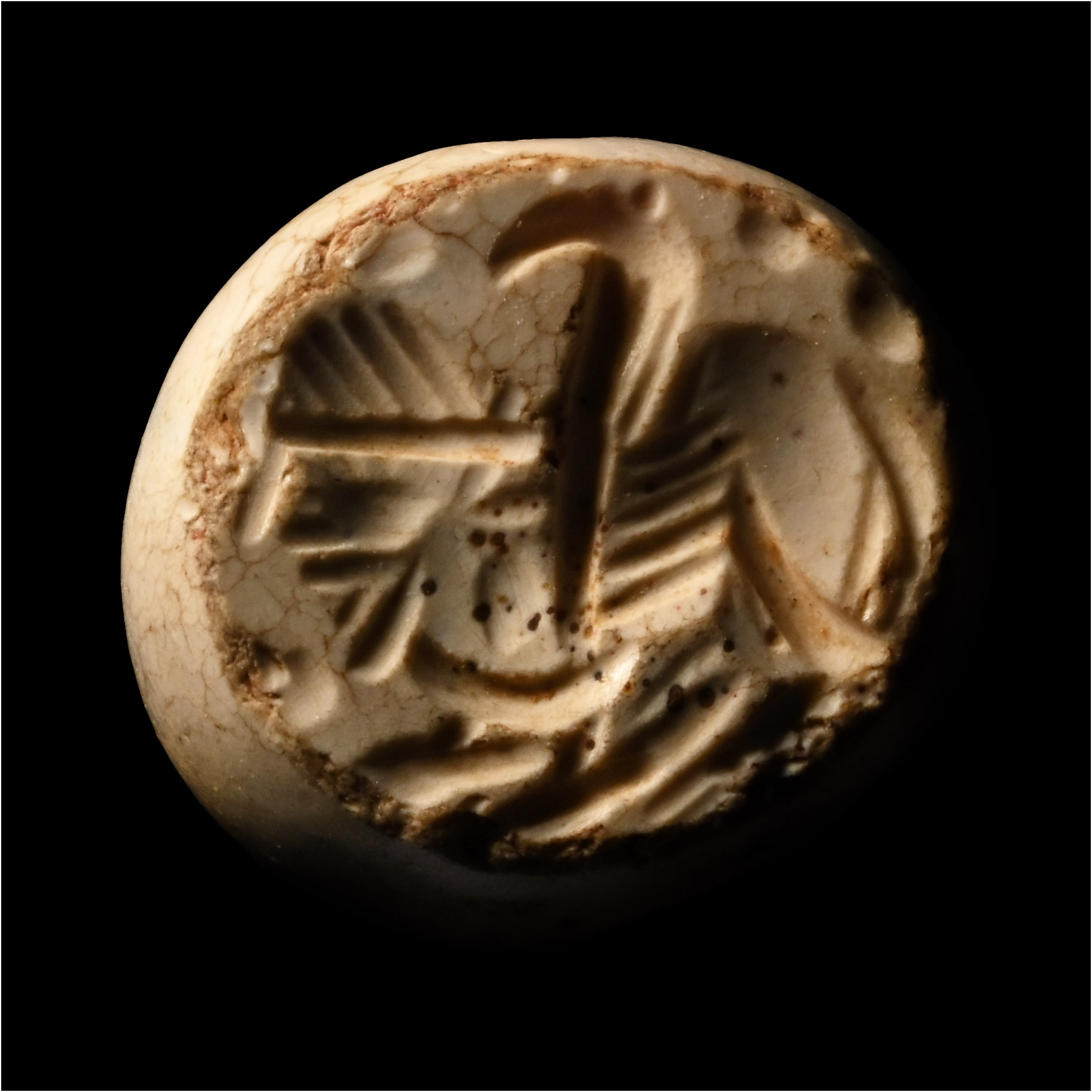 Sasanian Agate Stamp Seal with Sphinx