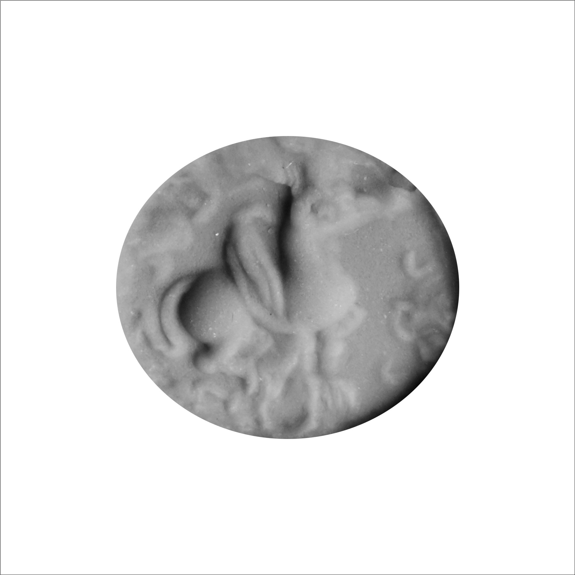 Sasanian Agate Stamp Seal with Gryphon