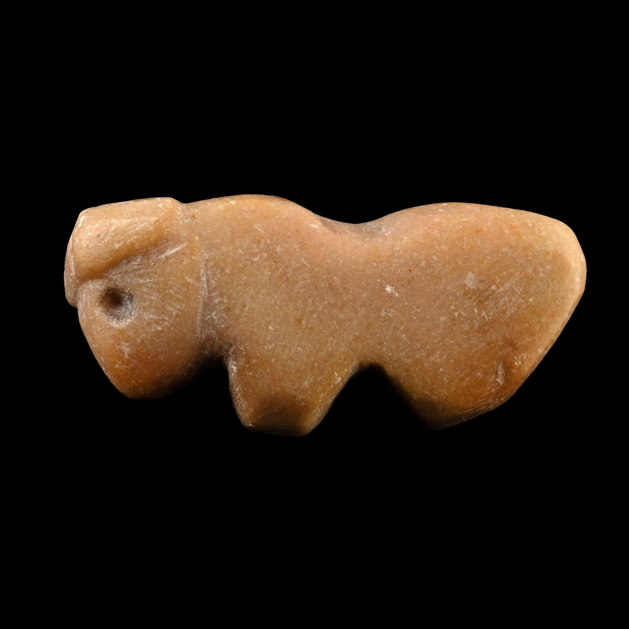 Western Asiatic Buff Stone Animal Amulet