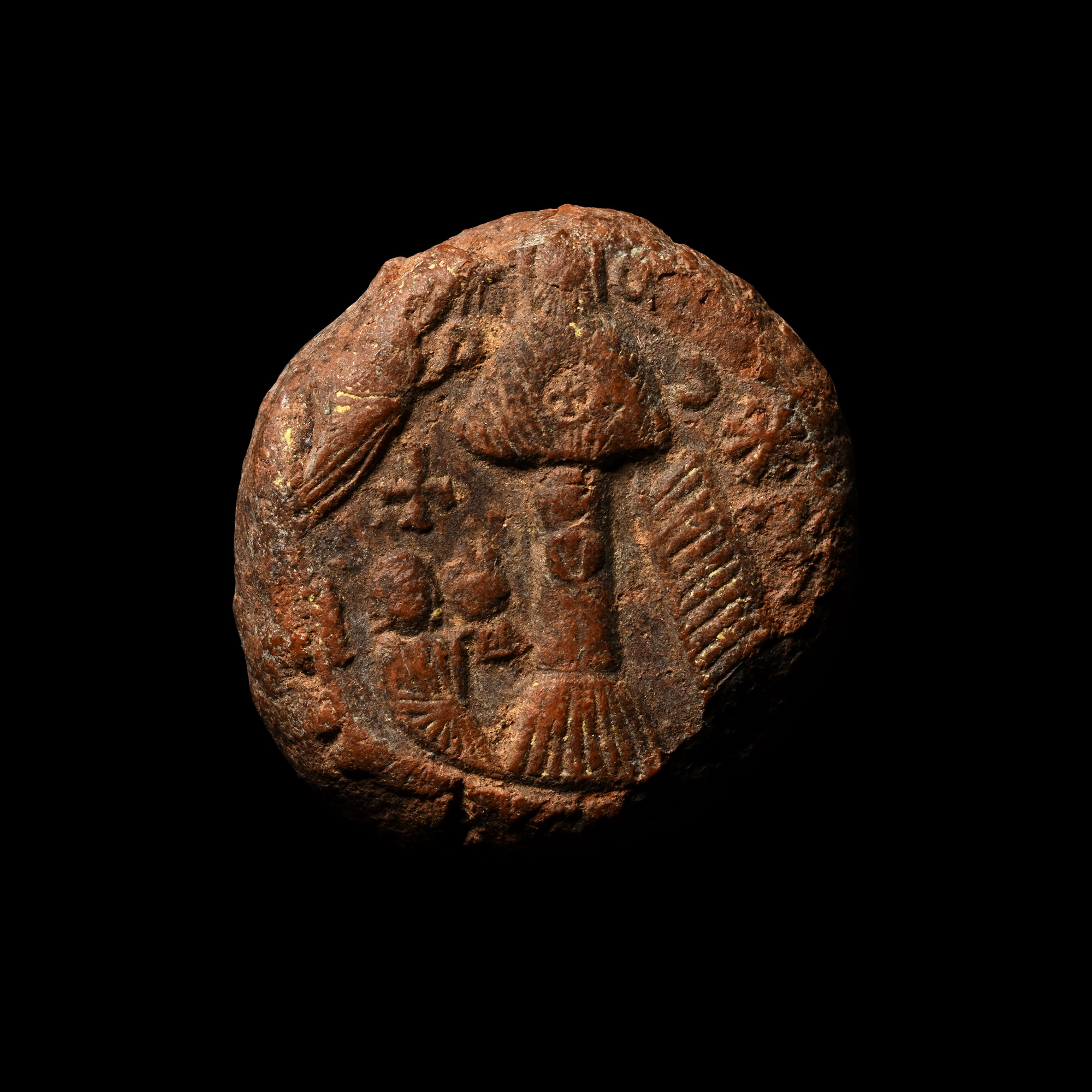 Byzantine Terracotta Bulla with St Simeon