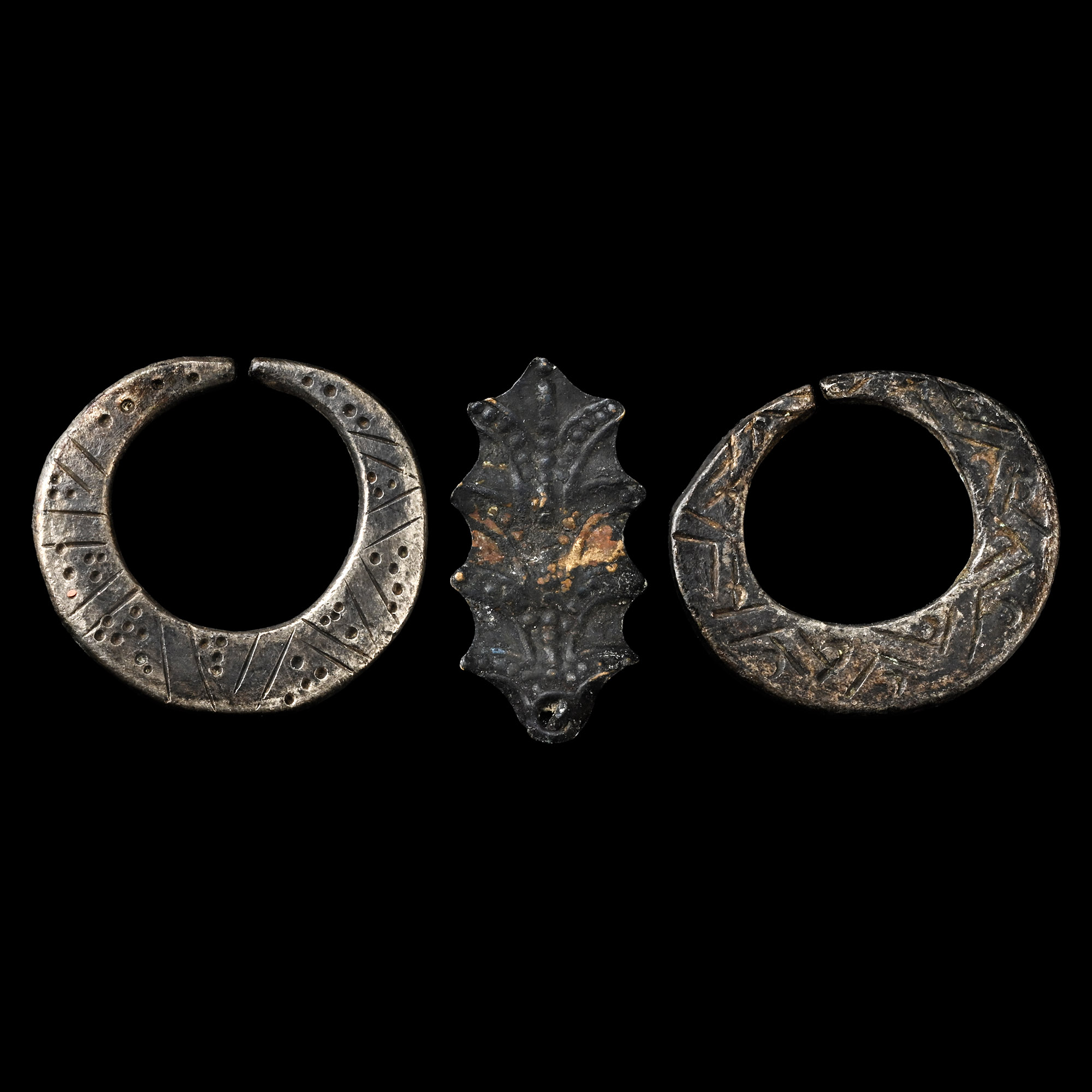 Western Asiatic Silver and Bronze Amulet Group