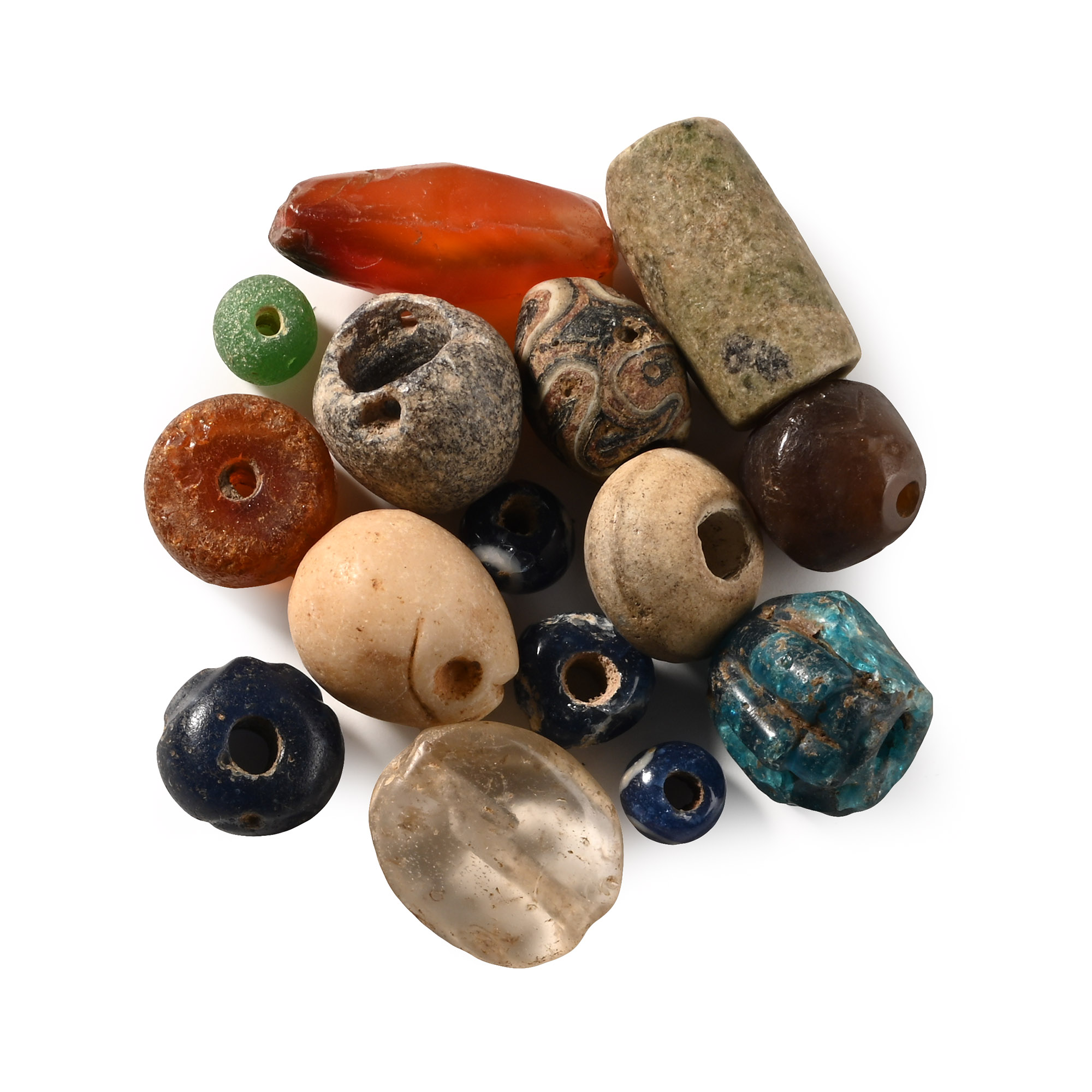 Western Asiatic Stone and Glass Bead and Pendant Collection