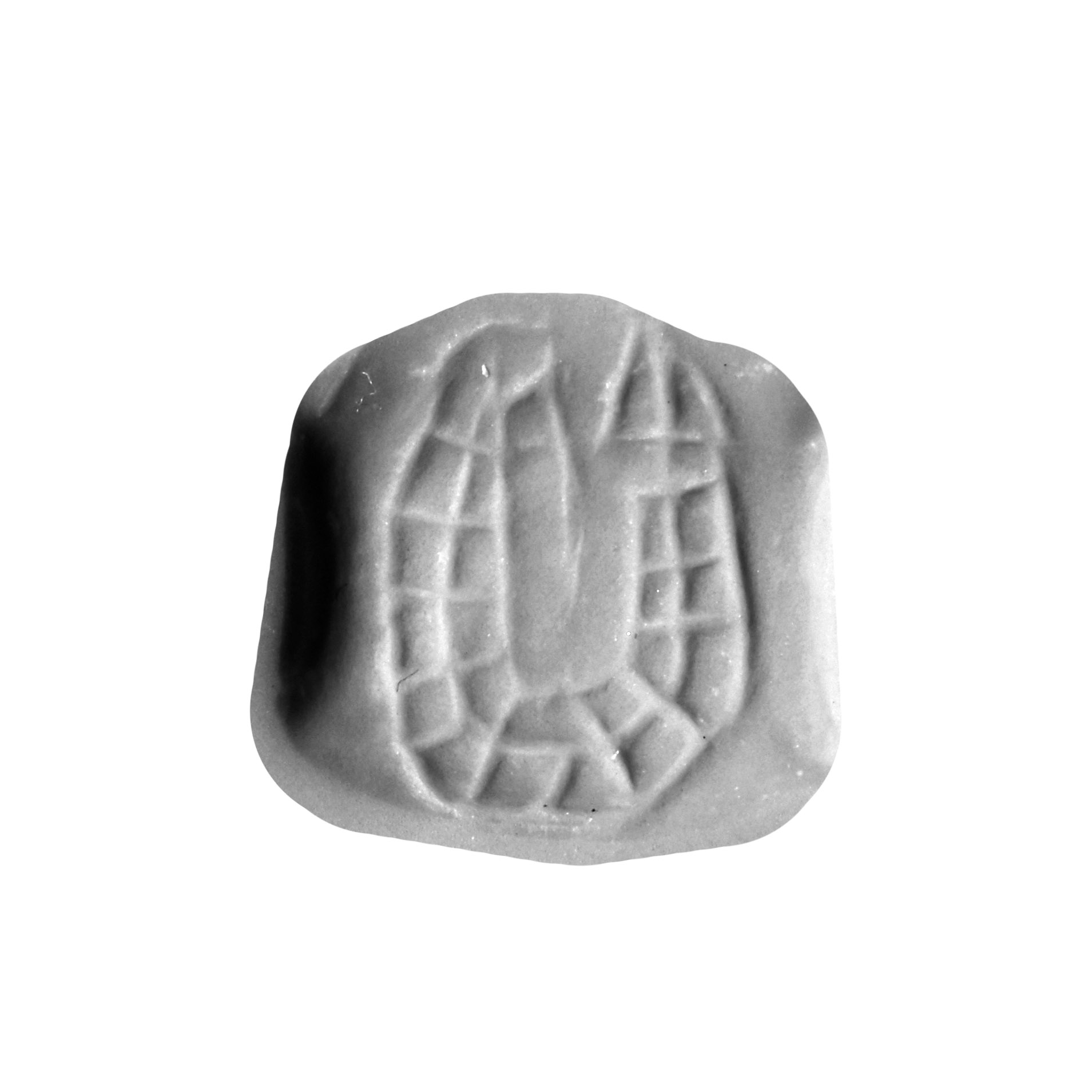 Post Minoan Bifacial Green Stone Stamp Seal with Segmented Snake