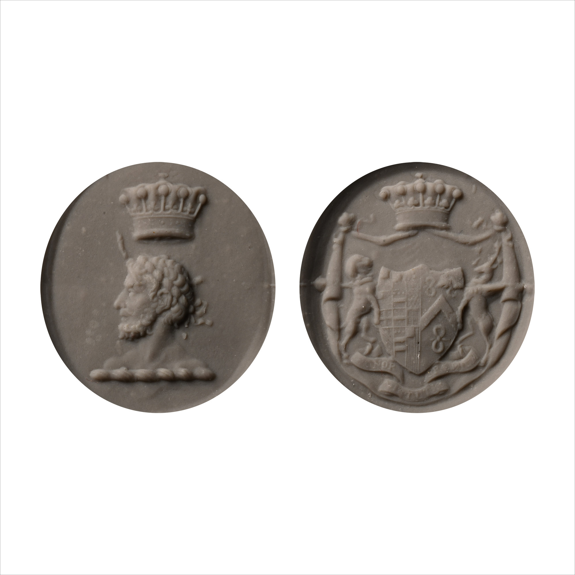 Neo-Classical Heraldic Bifacial Chalcedony Gemstone