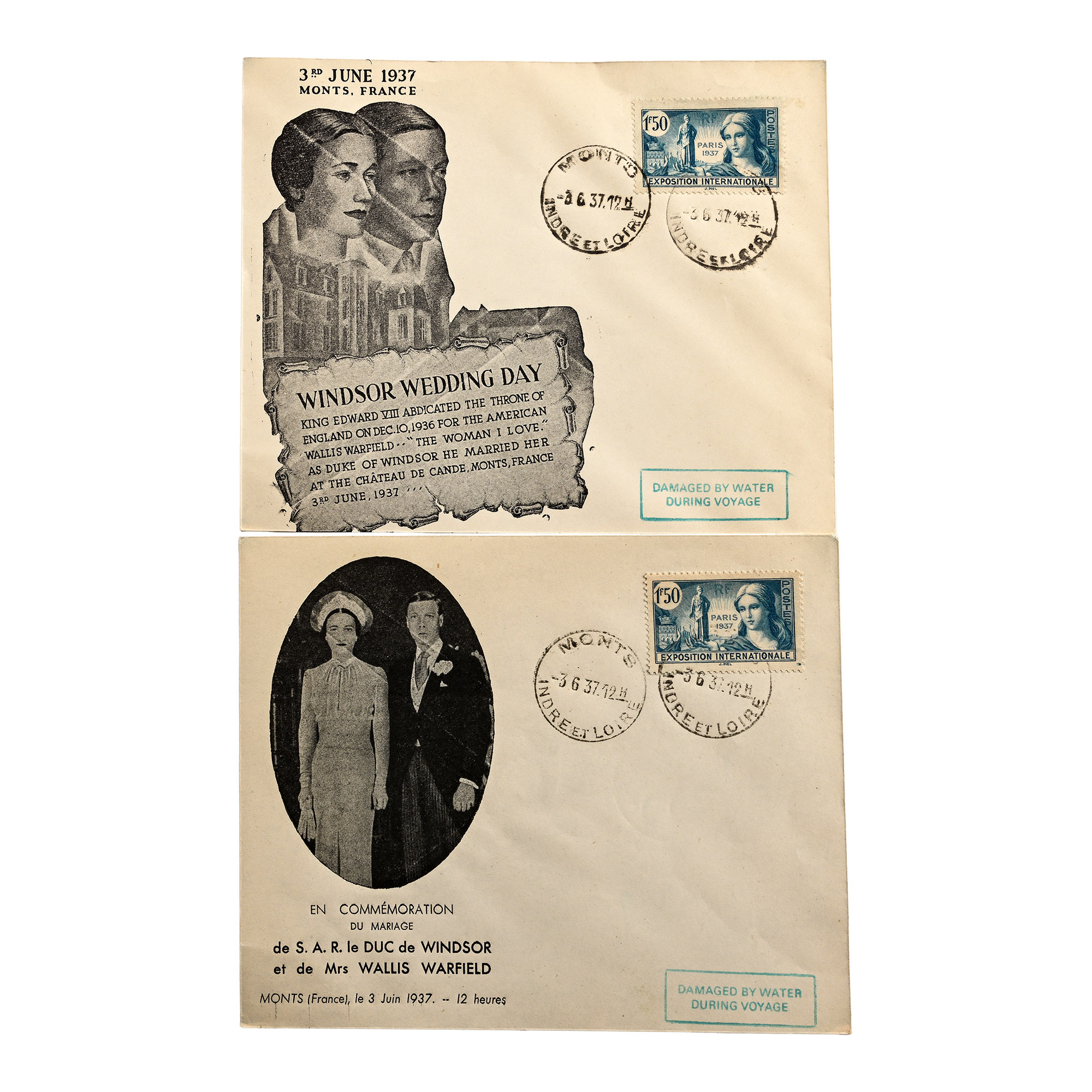 King Edward VIII & Wallis Simpson Wedding 'First Day Covers'
