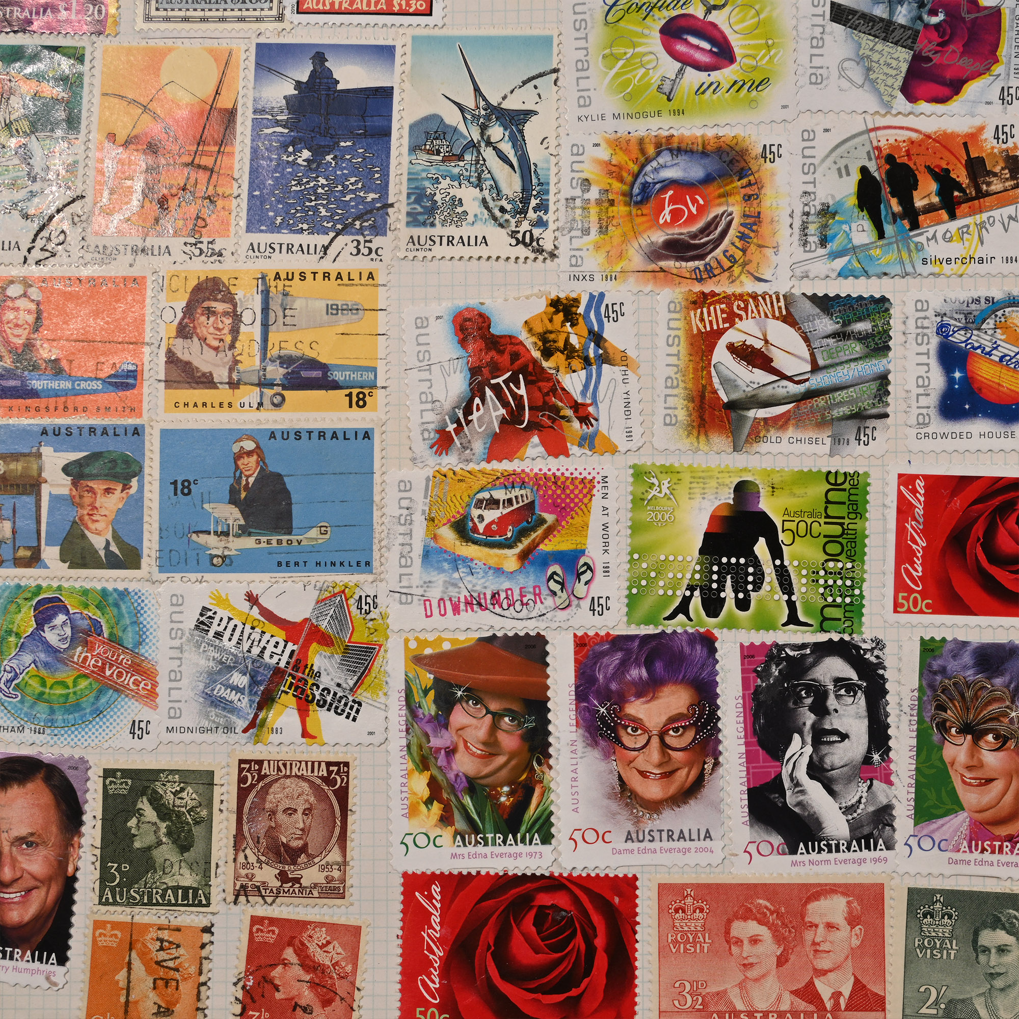 Collection of World Stamps in Four Albums